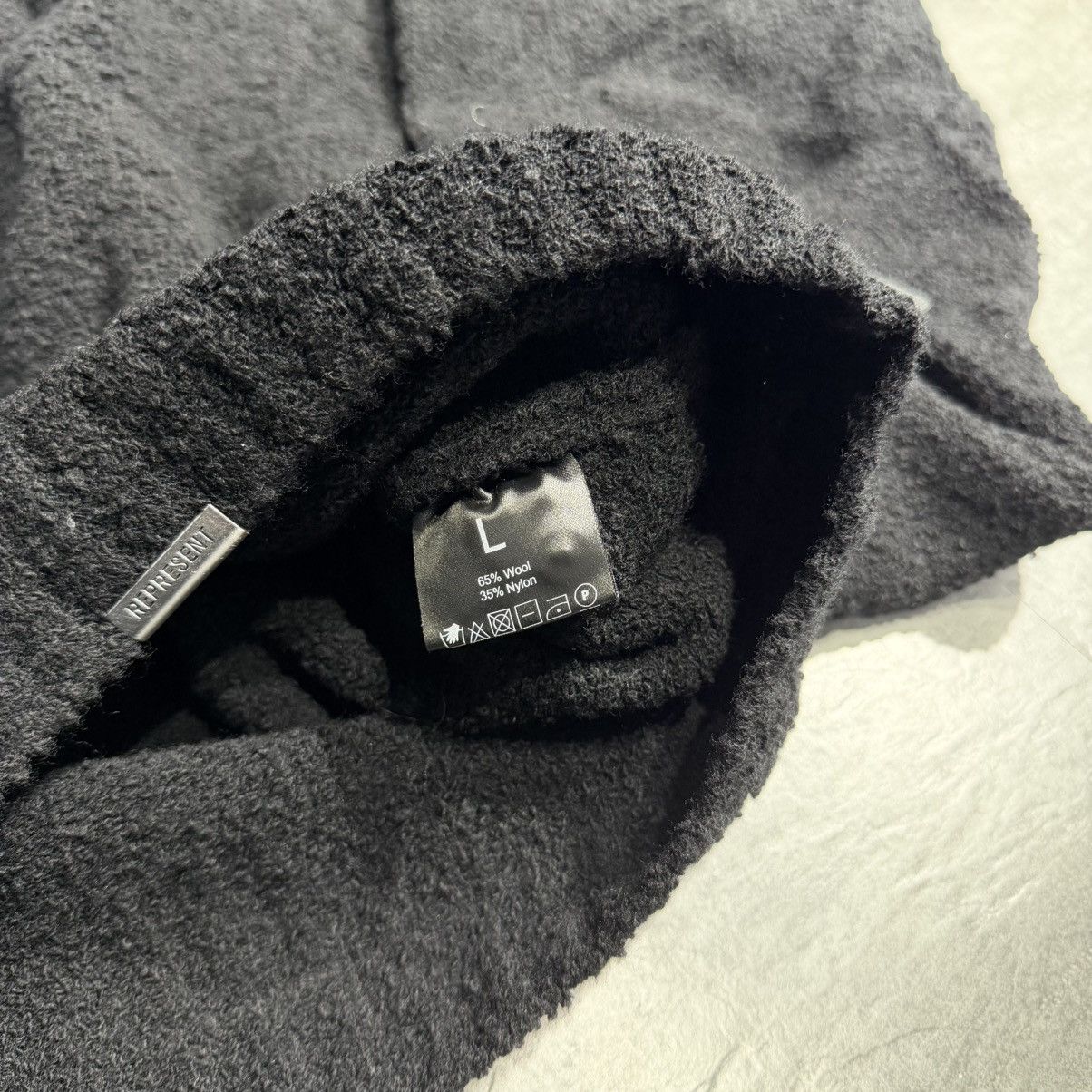 Represent Clo. Represent Initial Boucle Polo - Black Large Size US L / EU 52-54 / 3 - 7 Thumbnail