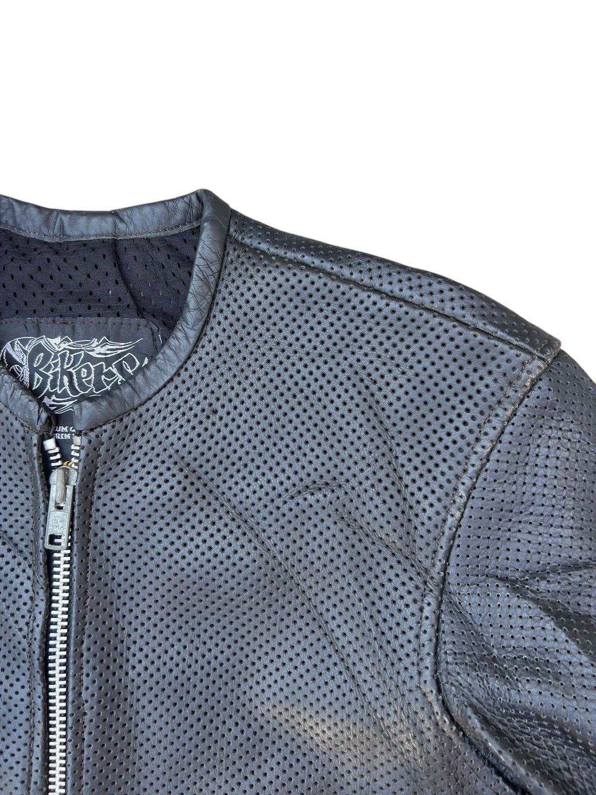 Leather Vintage Bikers Corin Motors Japan Patina Mesh Leather Shirt Size US S / EU 44-46 / 1 - 8 Thumbnail