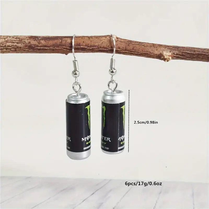 Other Gamer Energy Soda Drink Novelty Cute, Unique Earrings Size ONE SIZE - 3 Thumbnail