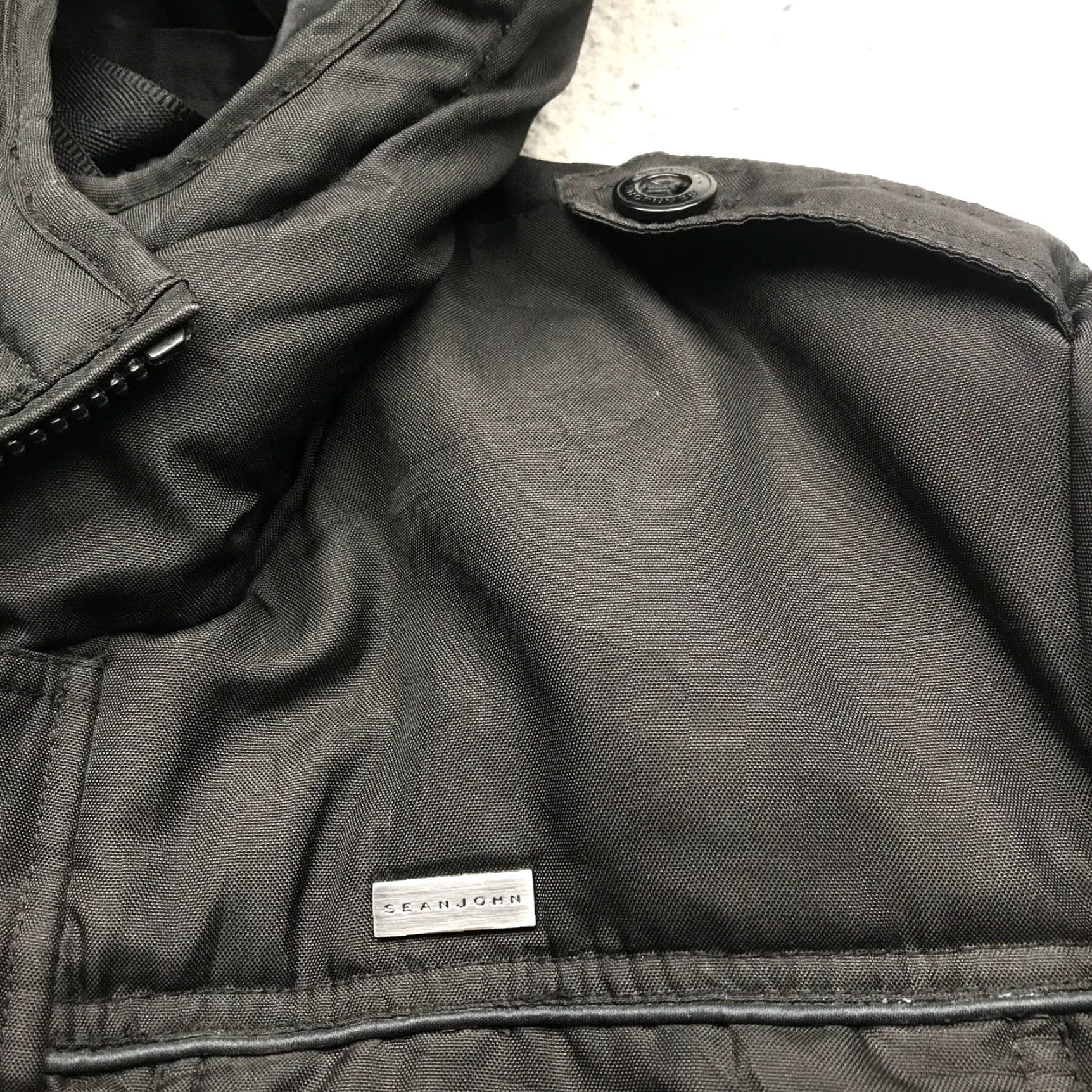 Sean John Sean John GIII Apparel Quilted Jacket Hooded Mens 2XL Black Zip Full Zip Lined Pockets Logo Jacket Size US XXL / EU 58 / 5 - 7 Thumbnail