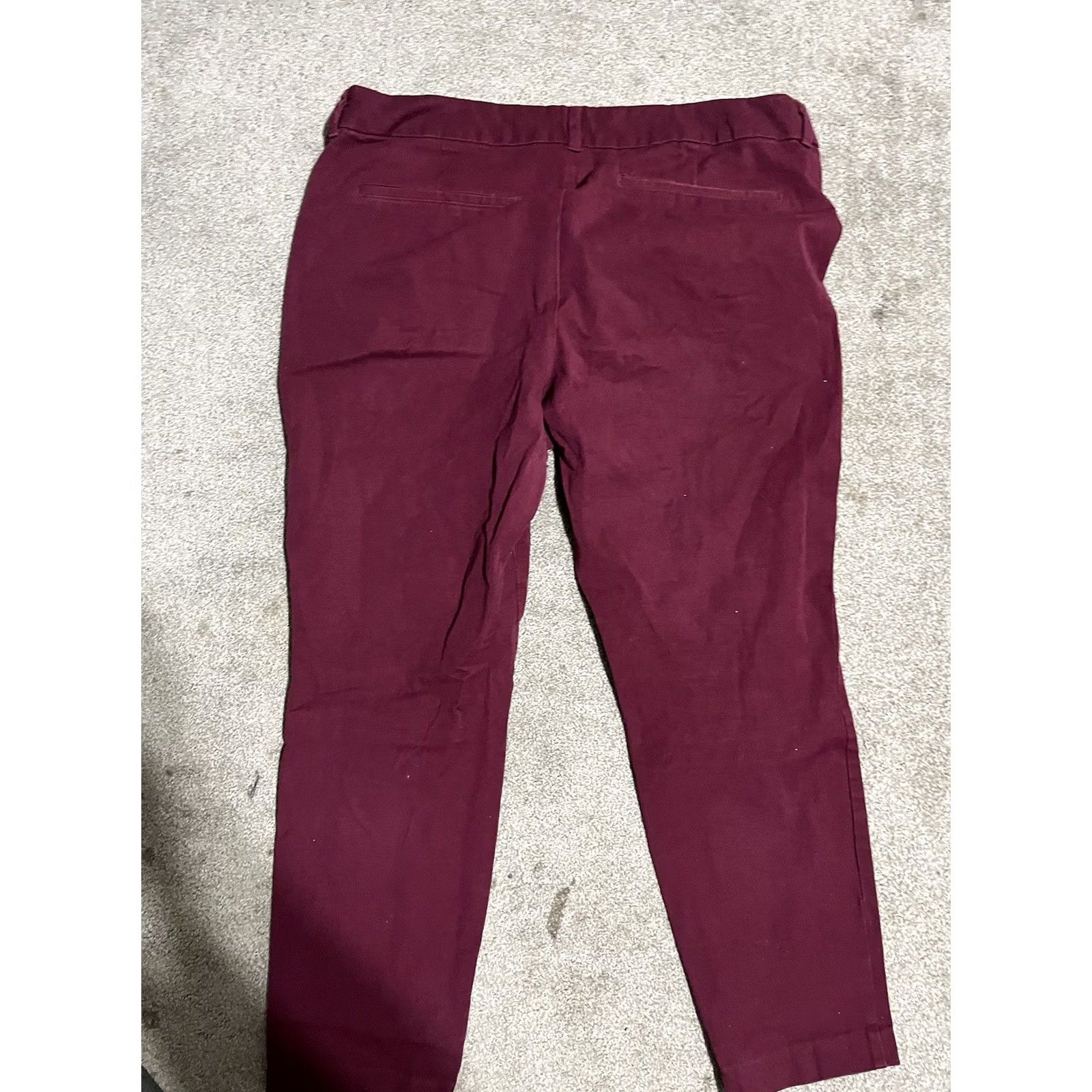 Old Navy Old Navy Pixie Pants Women Size 16 Maroon High Rise Secret Size 38" / US 16 / IT 52 - 2 Thumbnail
