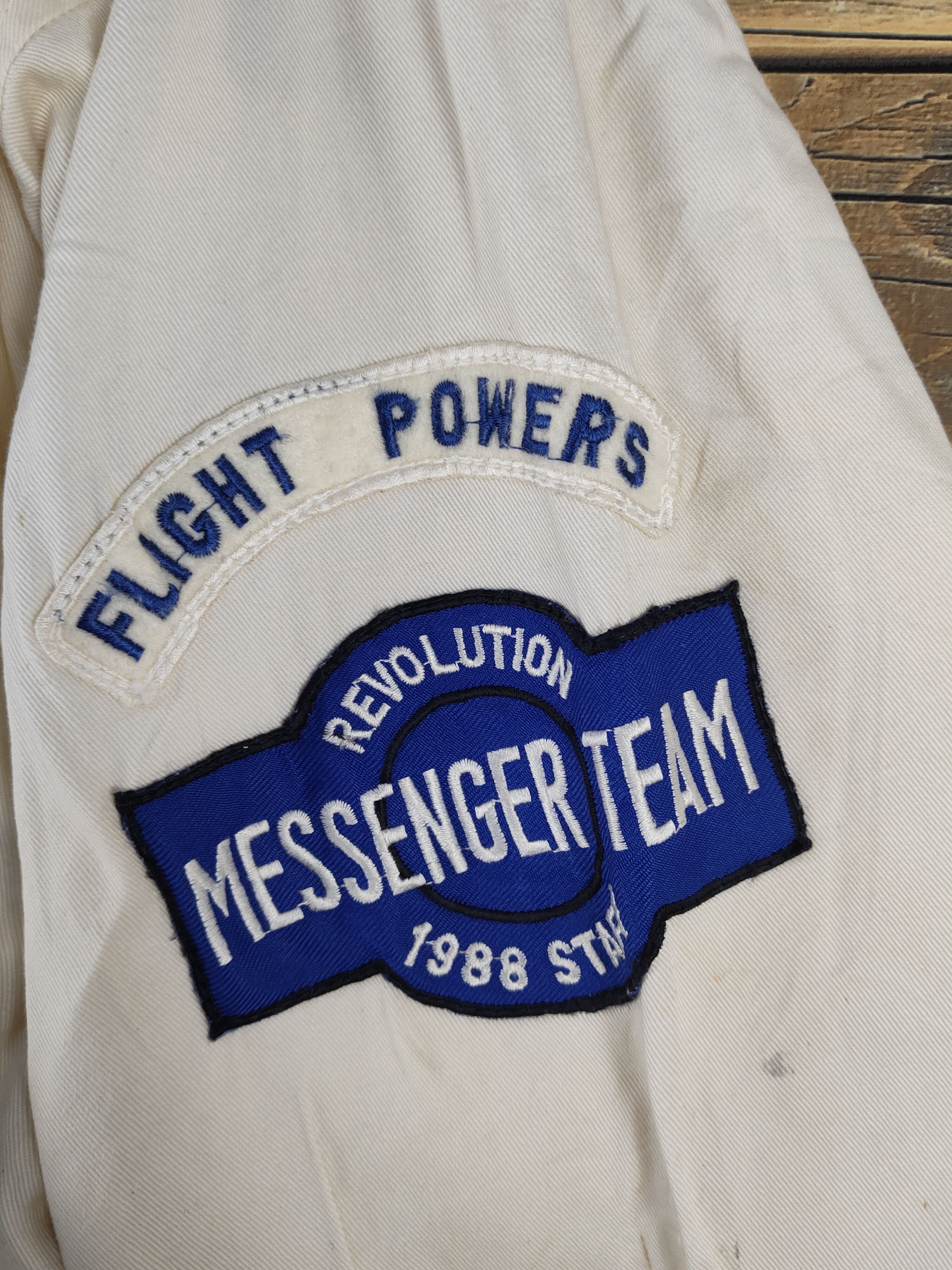 Japanese Brand Big Volunt racing Ivory Jackets vintage #W2051 Size US XL / EU 56 / 4 - 5 Thumbnail