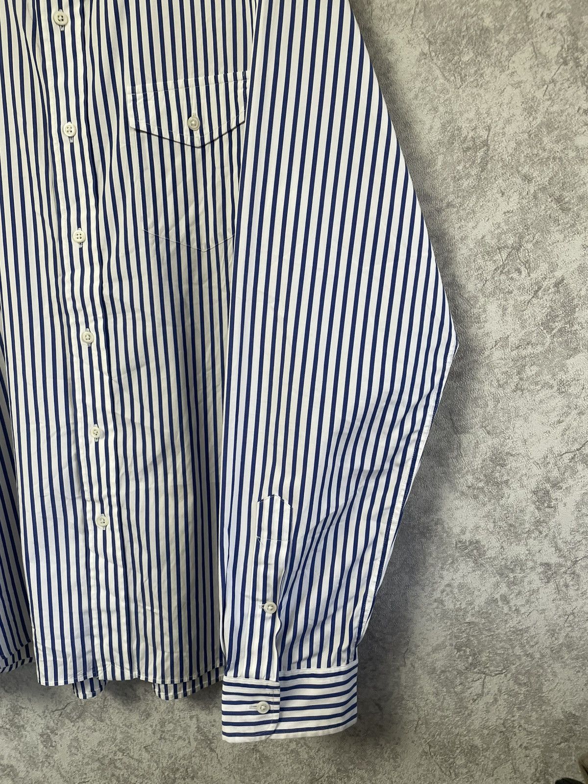 Polo Ralph Lauren Polo Ralph Lauren Striped White/Blue Basic Long Sleeve Shirt Size US XL / EU 56 / 4 - 5 Thumbnail