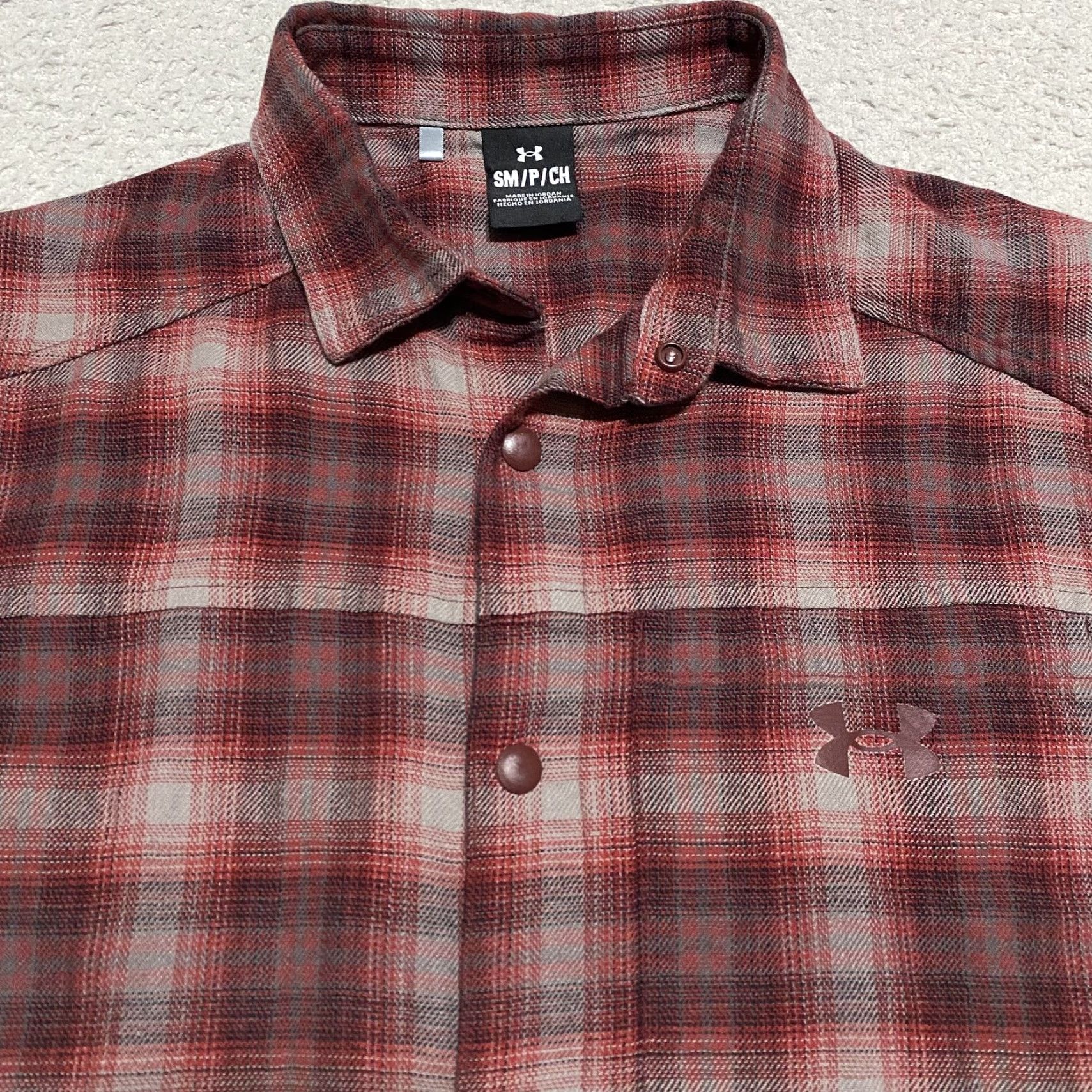 Under Armour Under Armour Shirt Mens Small Multicolor Plaid Long Sleeve Snap Button-Front Size US S / EU 44-46 / 1 - 6 Thumbnail