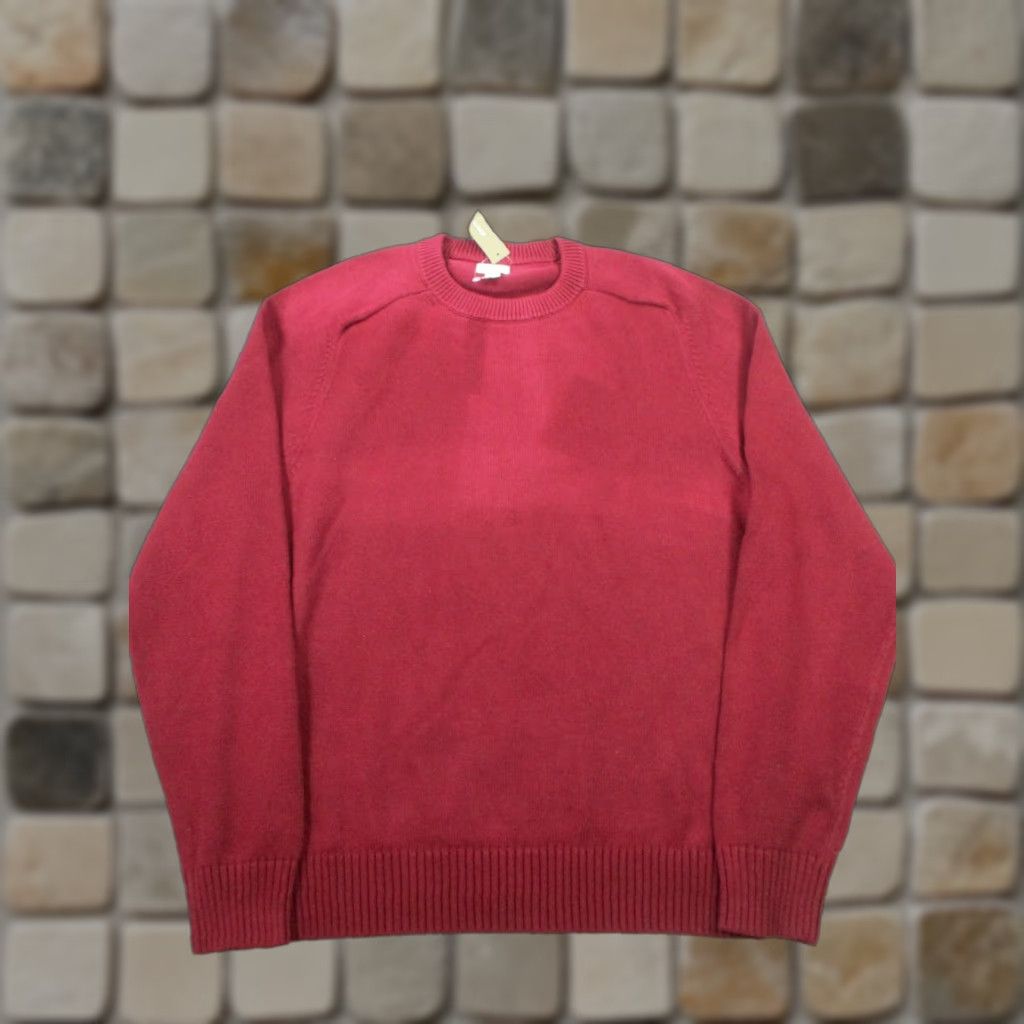 J.Crew J.Crew Sweater Mens Xl Red Cotton Knit Pullover New Size US XL / EU 56 / 4 - 1 Thumbnail