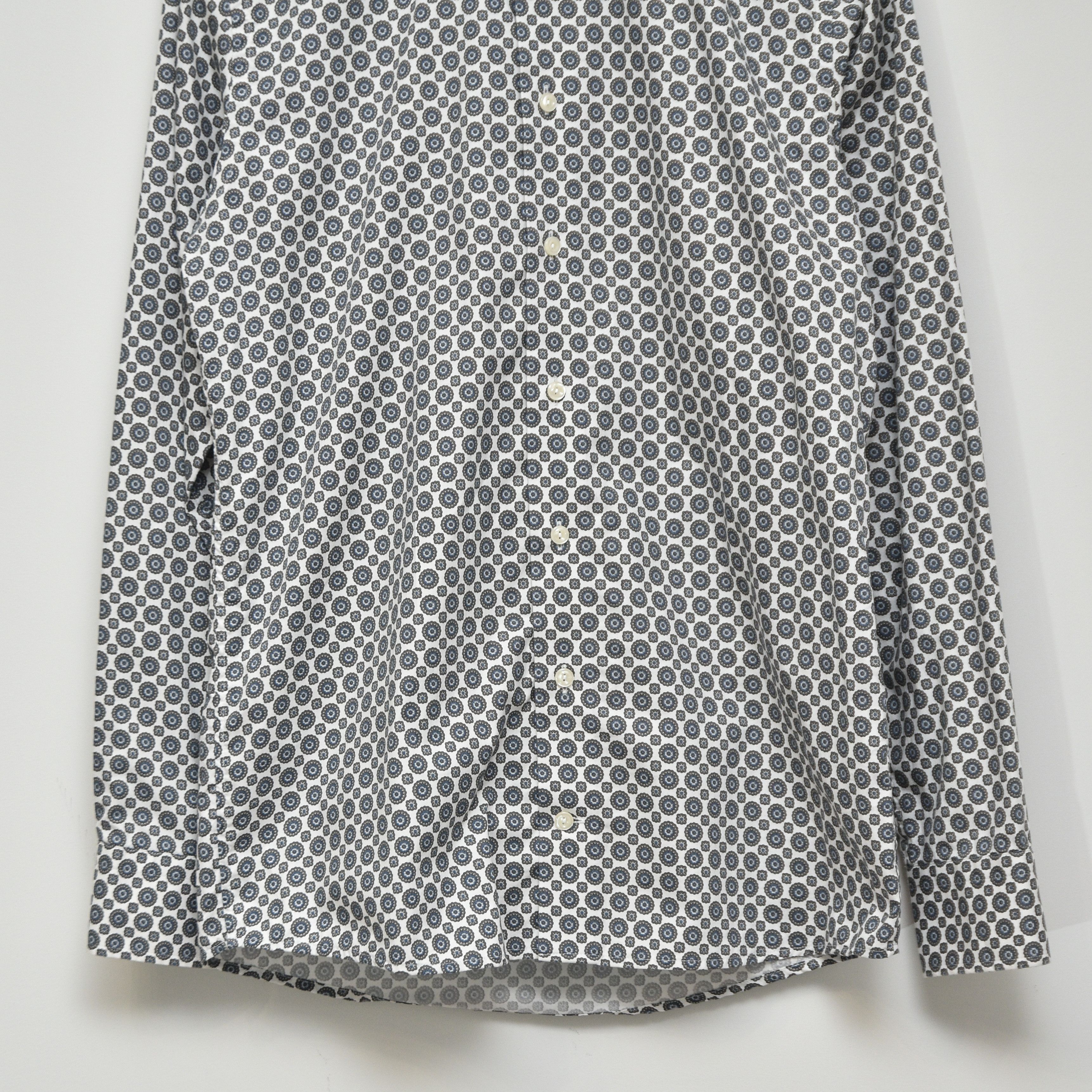 Eton Eton Men’s Slim Fit Shirt Geometric Medallion Print Blue Gre Size US M / EU 48-50 / 2 - 3 Thumbnail