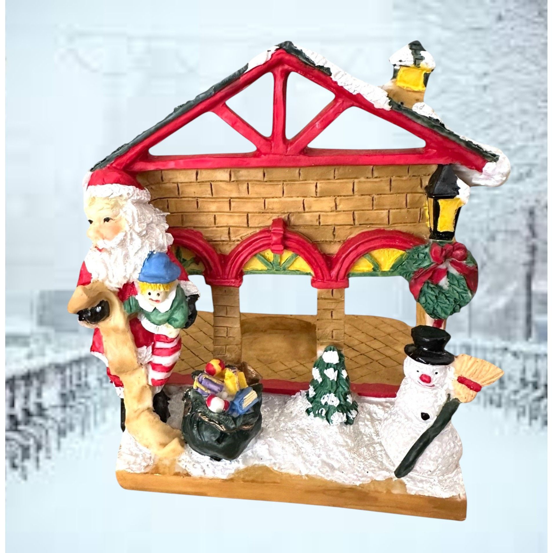 Handmade × Vintage VTG Gift Collection Candle Holder New Christmas Wreath Santa Size ONE SIZE - 1 Thumbnail