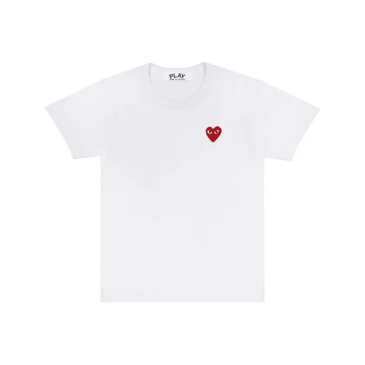 Comme des Garcons Comme des Garçons Play Red Heart Short Sleeve T-Shirt 0079 Size US XL / EU 56 / 4 - 1 Thumbnail