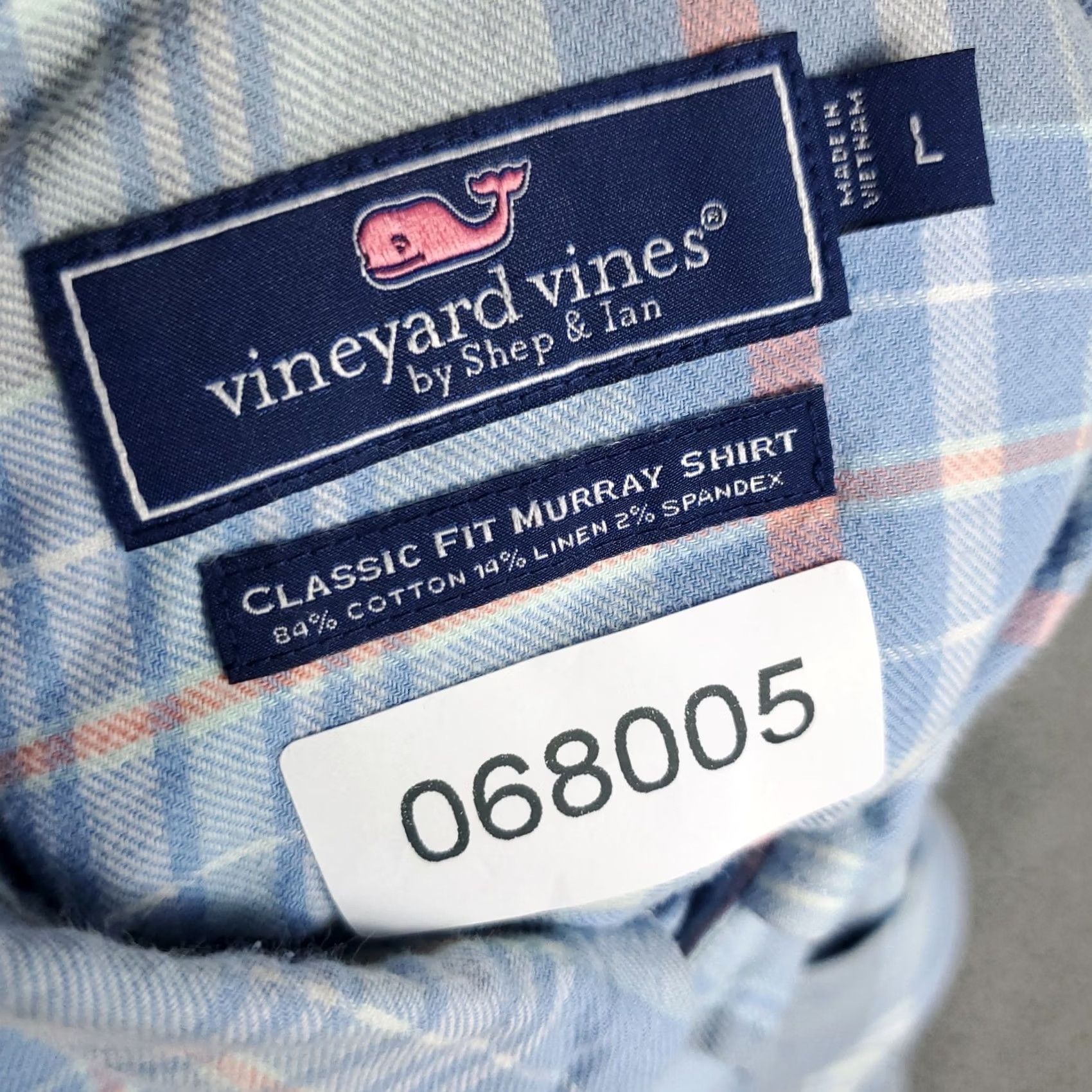 Vineyard Vines Vineyard Vines Shirt Mens L Blue Plaid Flannel Classic Button Up Long Sleeve Size US L / EU 52-54 / 3 - 7 Thumbnail
