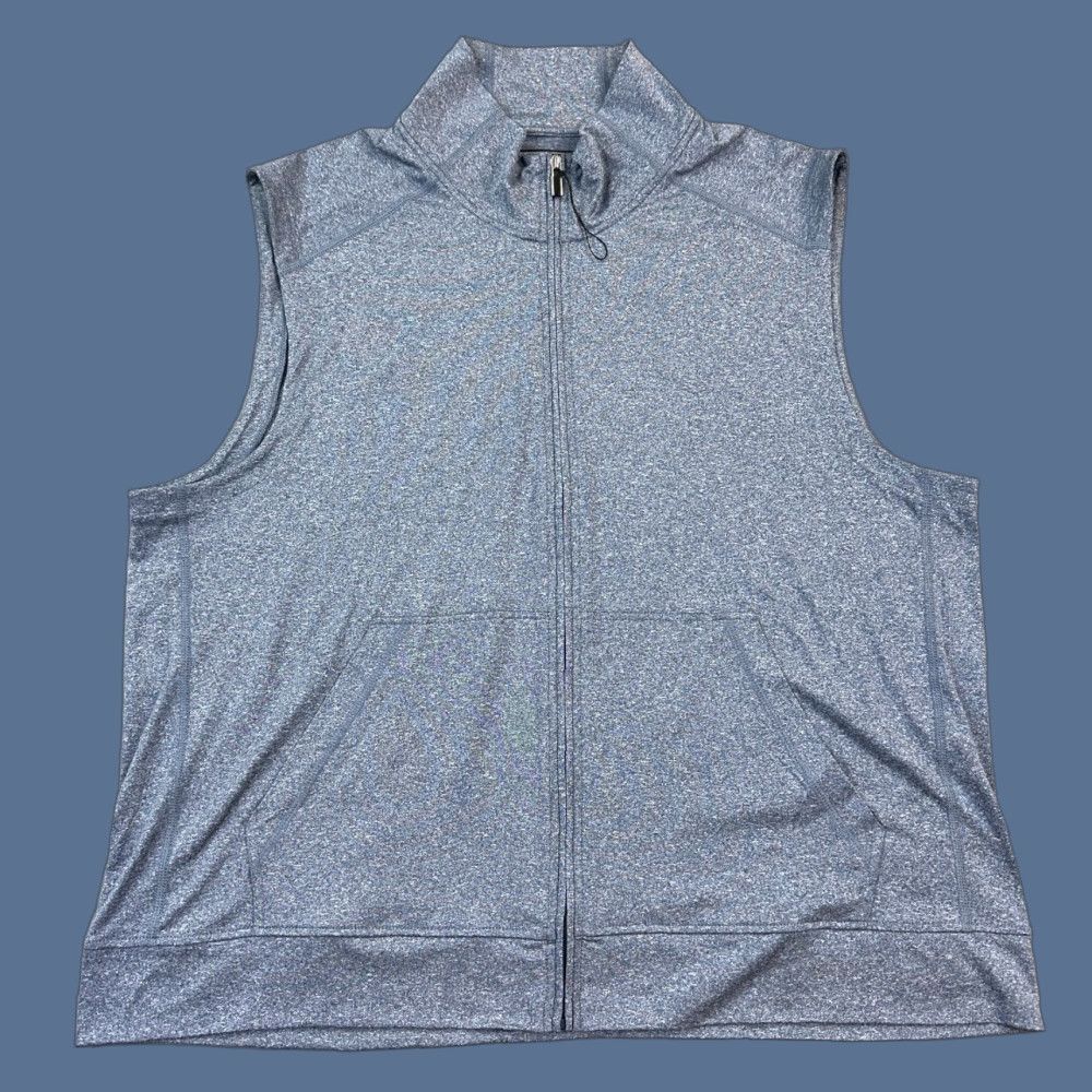 Jos. A. Bank Jos A Bank Traveler Vest Mens 2XL Blue Full Zip Performance Stretch EUC Shirt Size US XXL / EU 58 / 5 - 1 Thumbnail