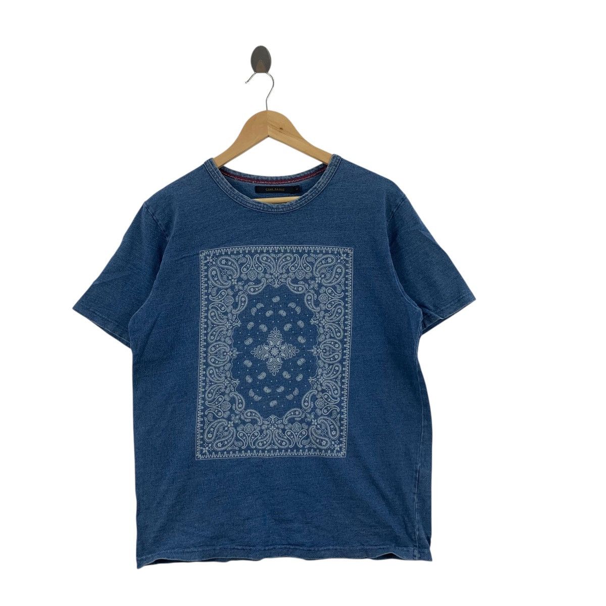 Ciaopanic CIAO PANIC JAPAN Paisley Natural Pure Indigo Tee Shirt Top Size L / US 10 / IT 46 - 3 Thumbnail