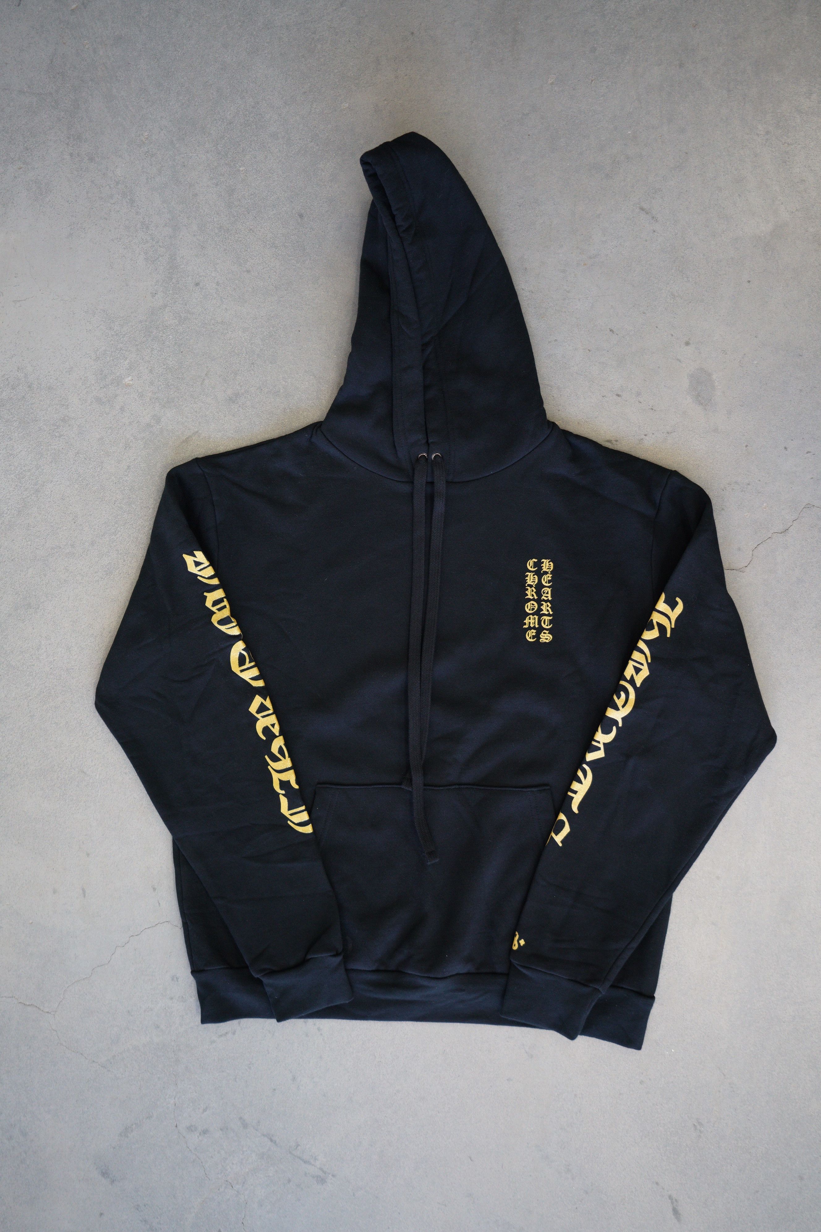 Chrome Hearts Chrome Hearts 1988 Hoodie Black and Gold | Grailed