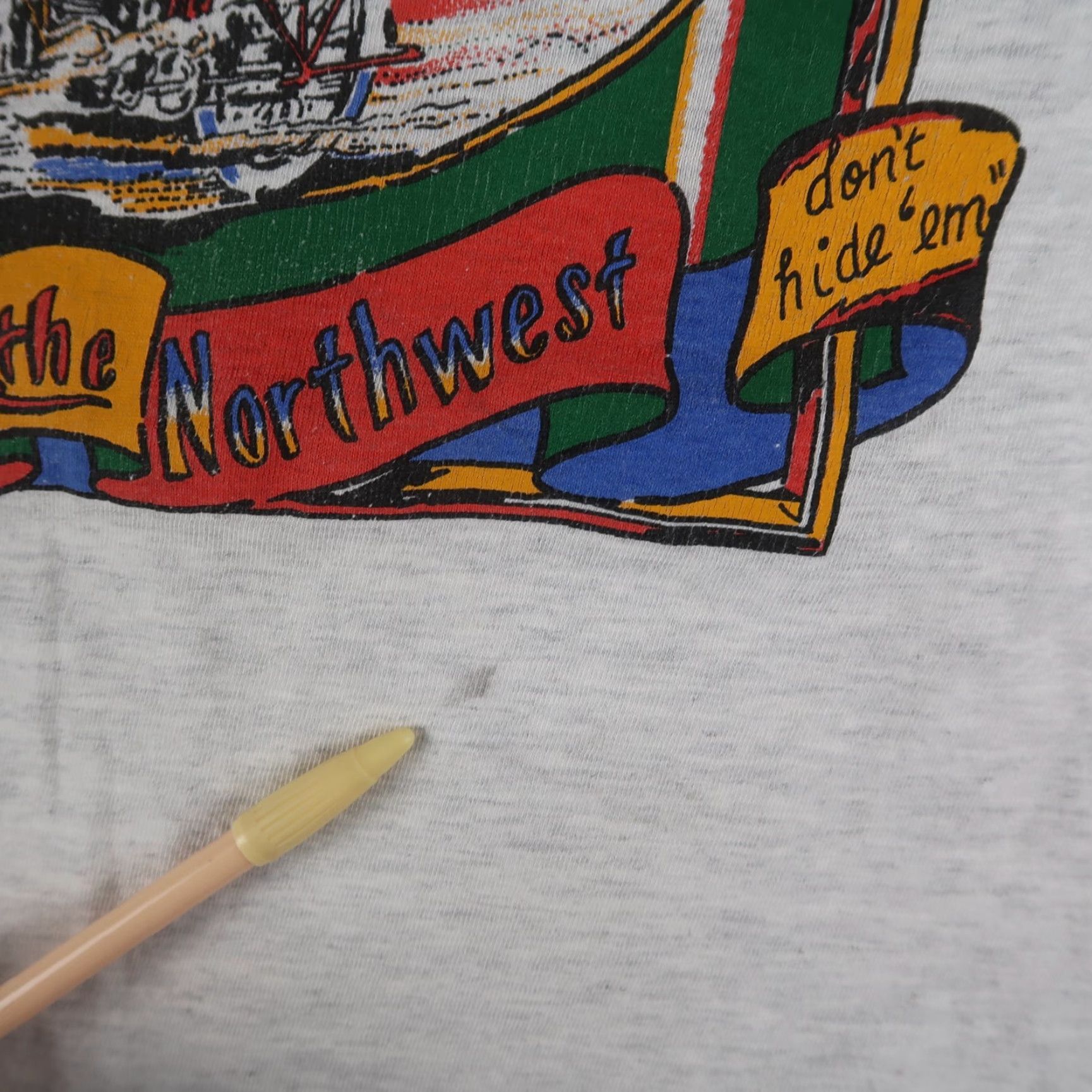 Hanes Vintage Hanes T-Shirt XL Gray Mens 90s Albuquerque Southwest Logo Graphic Print Shirt Short Sleeve Crew Neck Size US XL / EU 56 / 4 - 6 Thumbnail