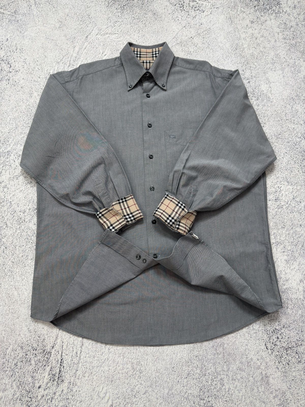 Burberry VINTAGE BURBERRY BUTTON UP LONG-SLEEVE SHIRT Size US XL / EU 56 / 4 - 9 Thumbnail