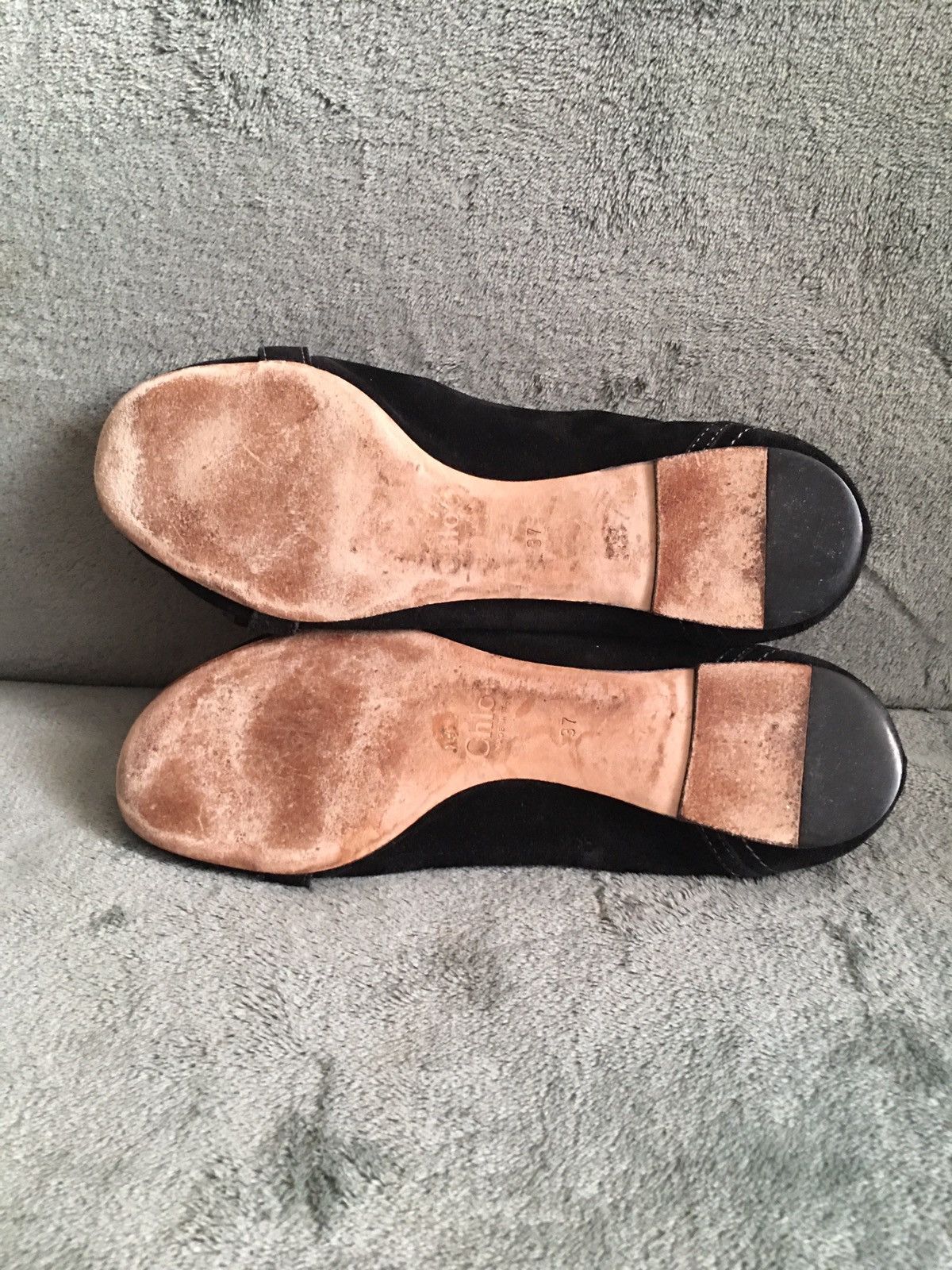 Chloe CHLOE Suede Black Flats Pumps EU 37 Size US 7 / IT 37 - 10 Thumbnail