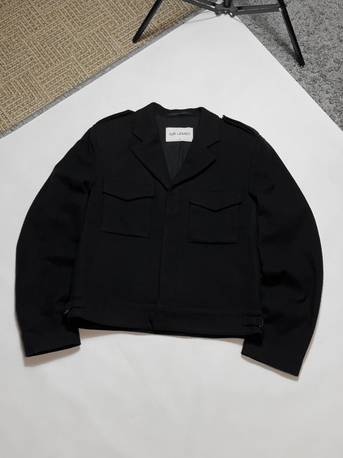 Our Legacy *NEW* Loan Jacket Black Melton Wool | Grailed