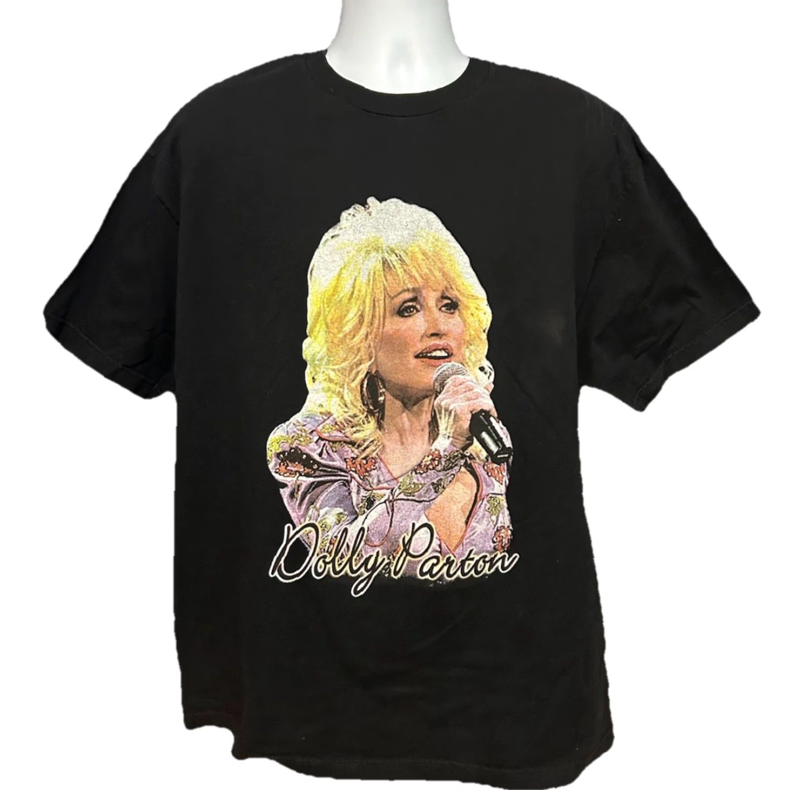 AAA VINTAGE Dolly Parton Shirt Men XL Black Short Sleeve AAA Logo Graphic Parton 2004 Live In Convert T-Shirt Size US XL / EU 56 / 4 - 2 Thumbnail