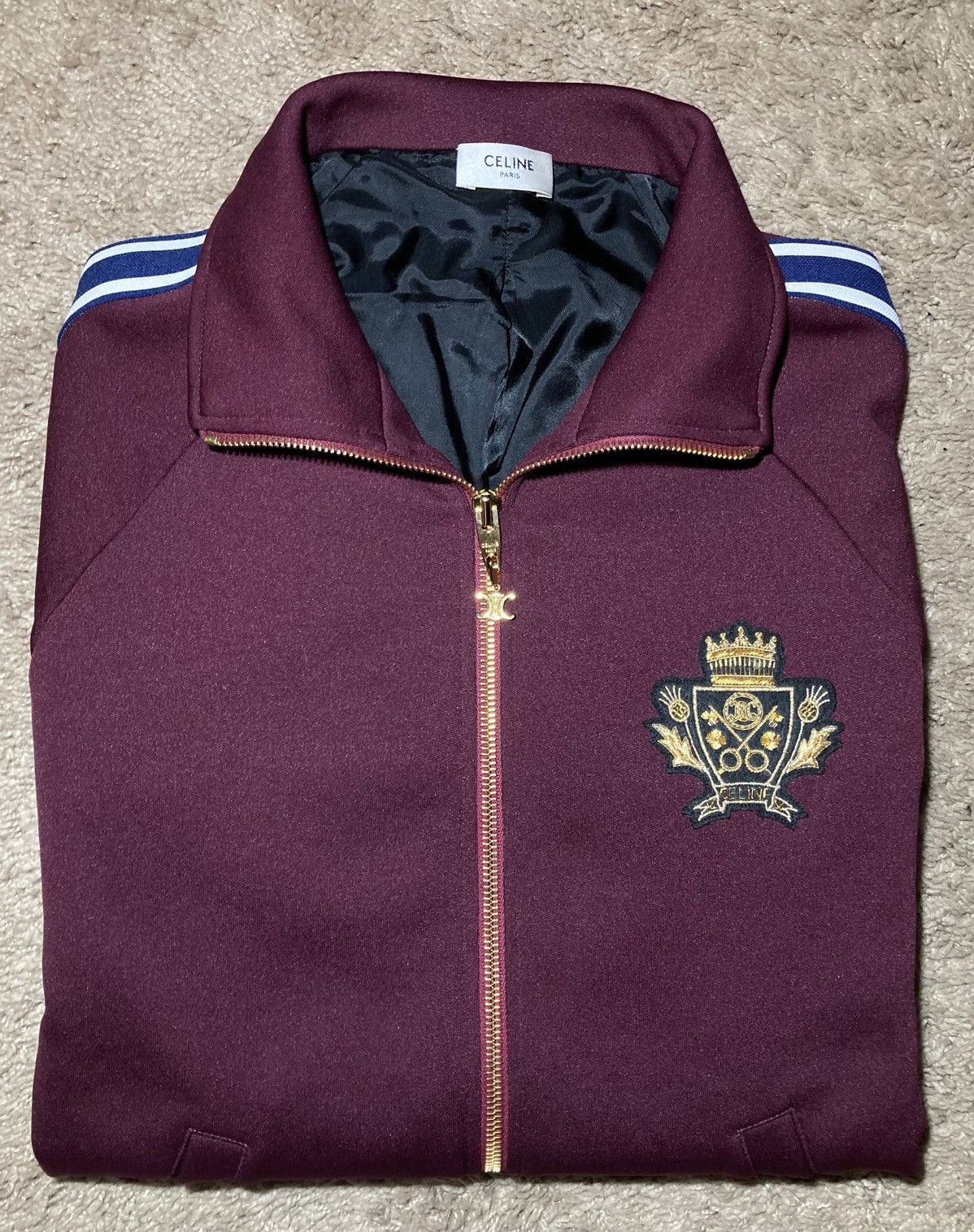 Celine SS25 Celine Side Stripe Track Jacket Logo Raglan Hedi 2025 Size US S / EU 44-46 / 1 - 1 Thumbnail