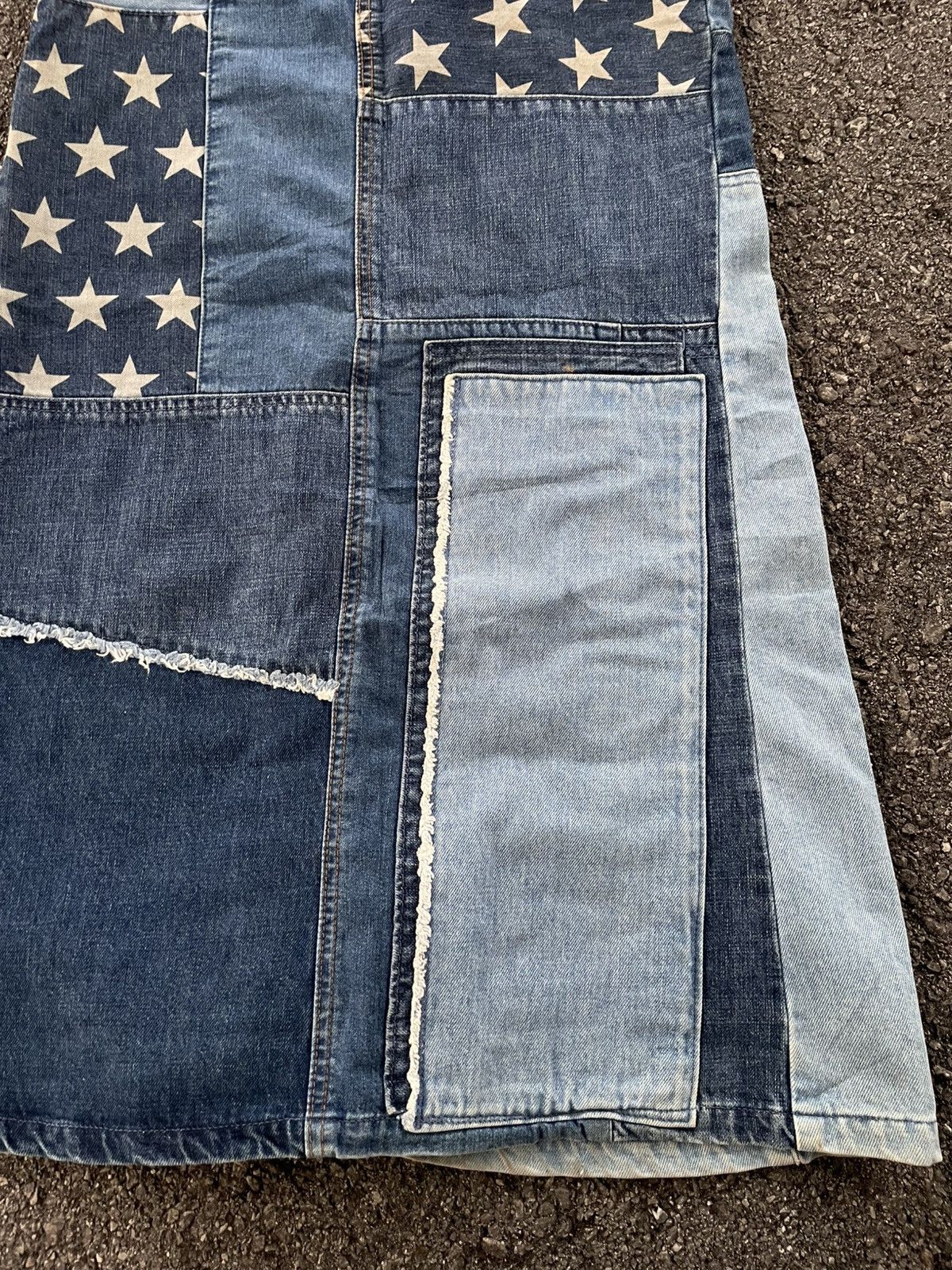 Hysteric Glamour Hysteric Glamour Patchwork Denim Star Pattern Long Skirt Size 29" - 6 Thumbnail