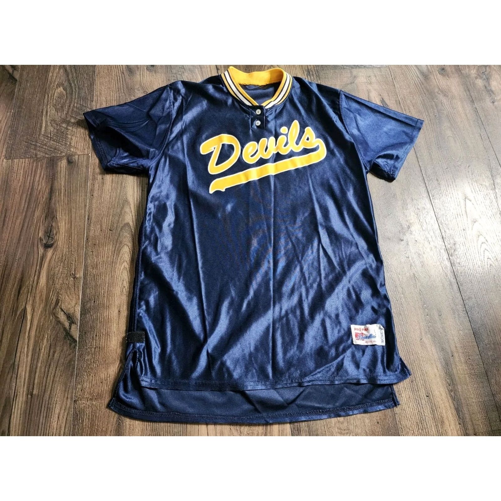 Vintage Rare Vintage Pro Pak Devils Softball Jersey Shirt L Blue Womens 1980s Size L / US 10 / IT 46 - 6 Thumbnail