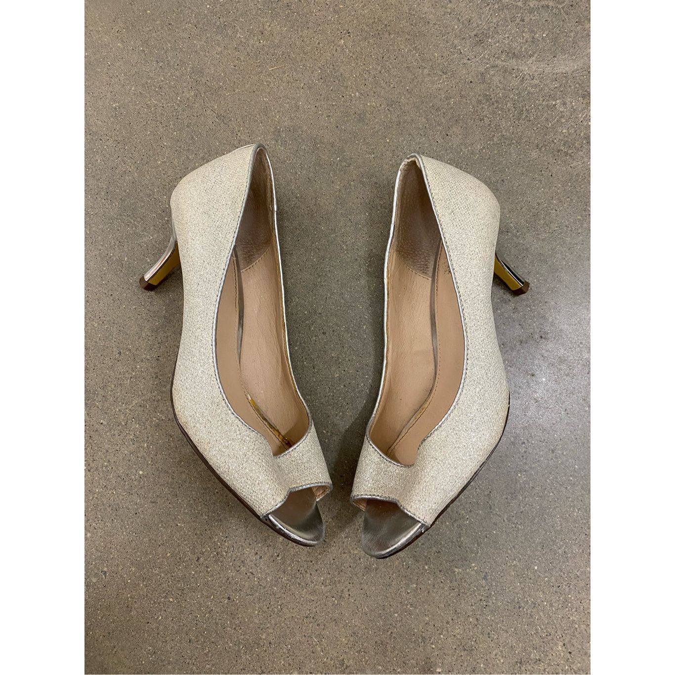 Mac Miller I. Miller Celest Champagne Cocktail Dress Wedding Shoes Heel Size US 6.5 / IT 36.5 - 4 Thumbnail