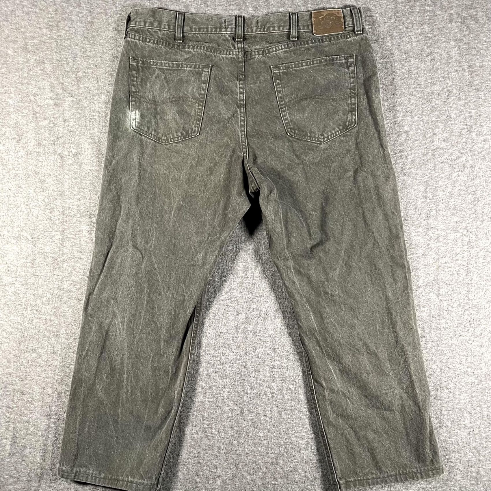 Lee Lee Jeans Mens 40x32 Green Stone Wash Regular Fit Straight Leg Denim Vintage Y2K Size US 40 / EU 56 - 2 Thumbnail