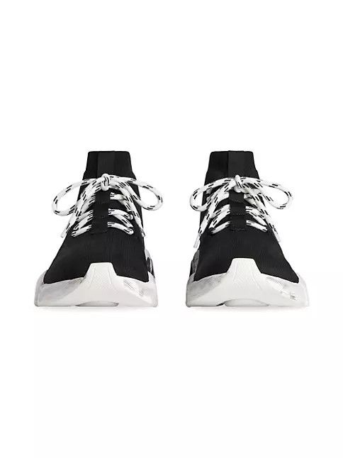 Balenciaga o1bcso1str1024 Speed 2.0 Lace-Up Graffiti Knit Sneaker Size US 11 / EU 44 - 4 Thumbnail