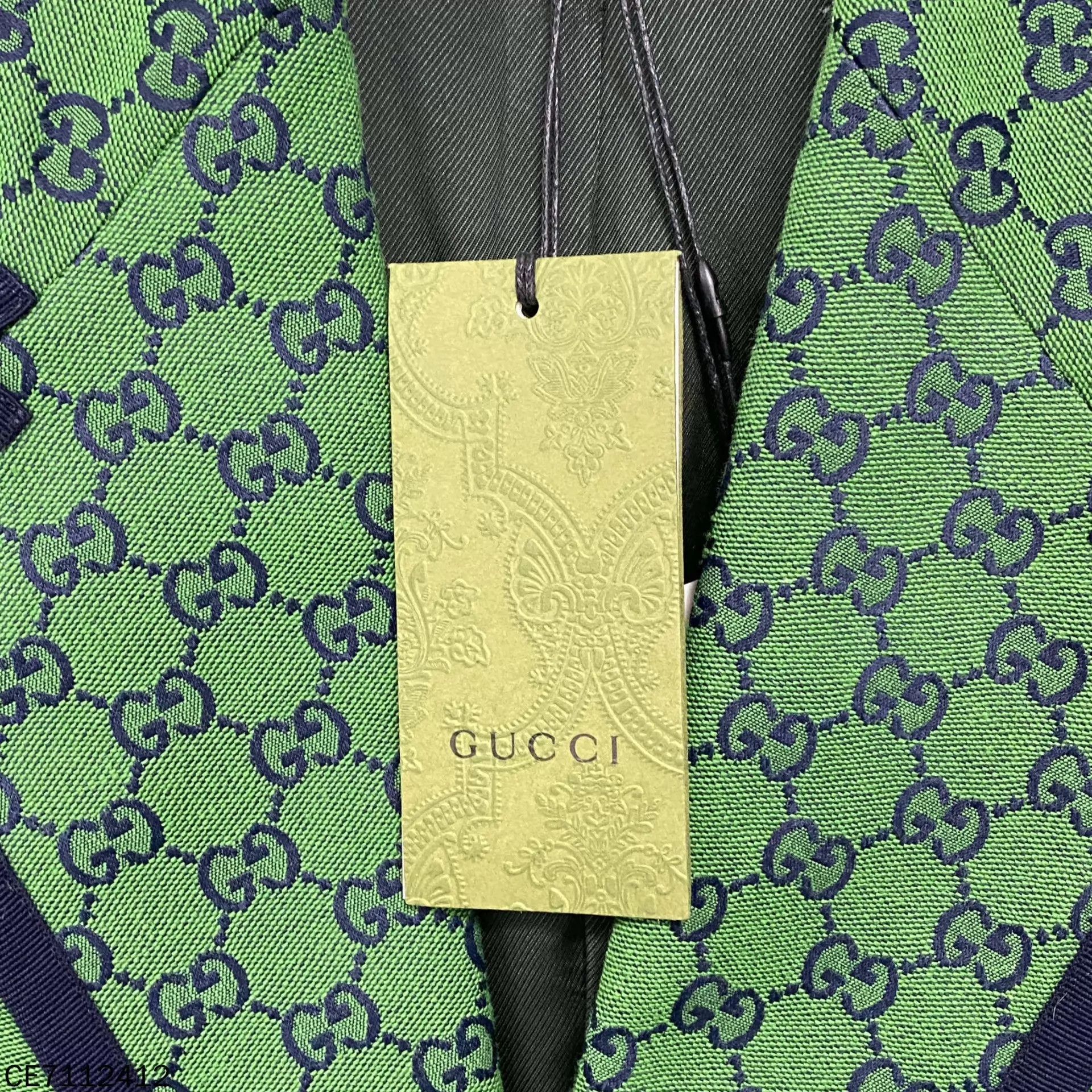 Gucci GUCCI Green Full Logo Suit Jacket 50 Size 50R - 4 Thumbnail
