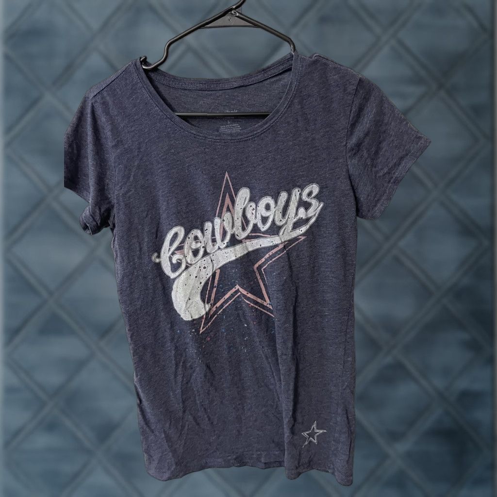 Reebok Womens Dallas Cowboys T-Shirt Reebok 100% Cotton Sz Large Blue Size L / US 10 / IT 46 - 1 Thumbnail