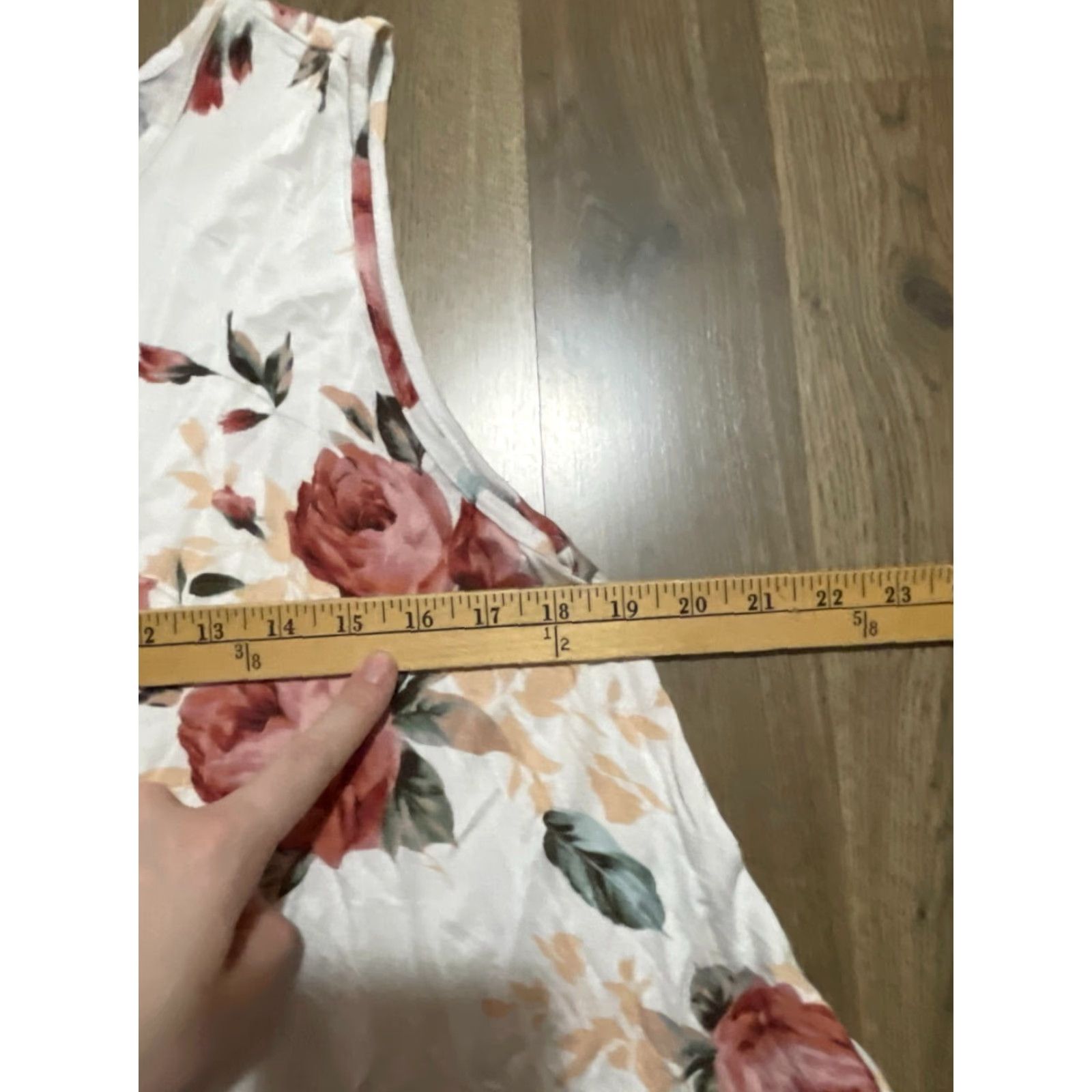 Vintage Vanilla Bay Dress Women's Medium A-Line Knee Length Pink Floral Sleeveless Pockets Casual Vintage No Size M / US 6-8 / IT 42-44 - 7 Thumbnail