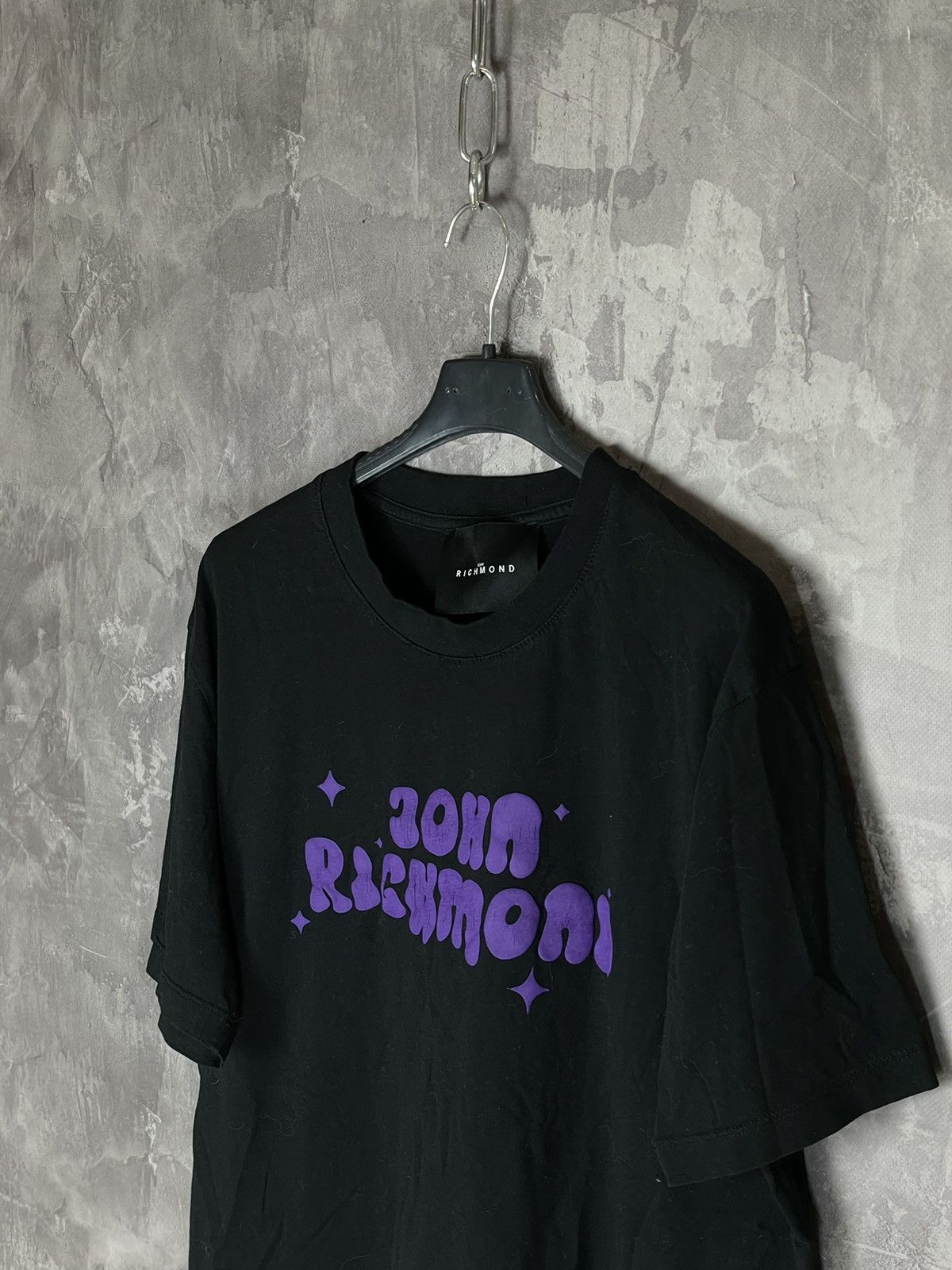 Designer × John Richmond John Richmond Streetwear Big Logo Black T shirt Size US XL / EU 56 / 4 - 7 Thumbnail