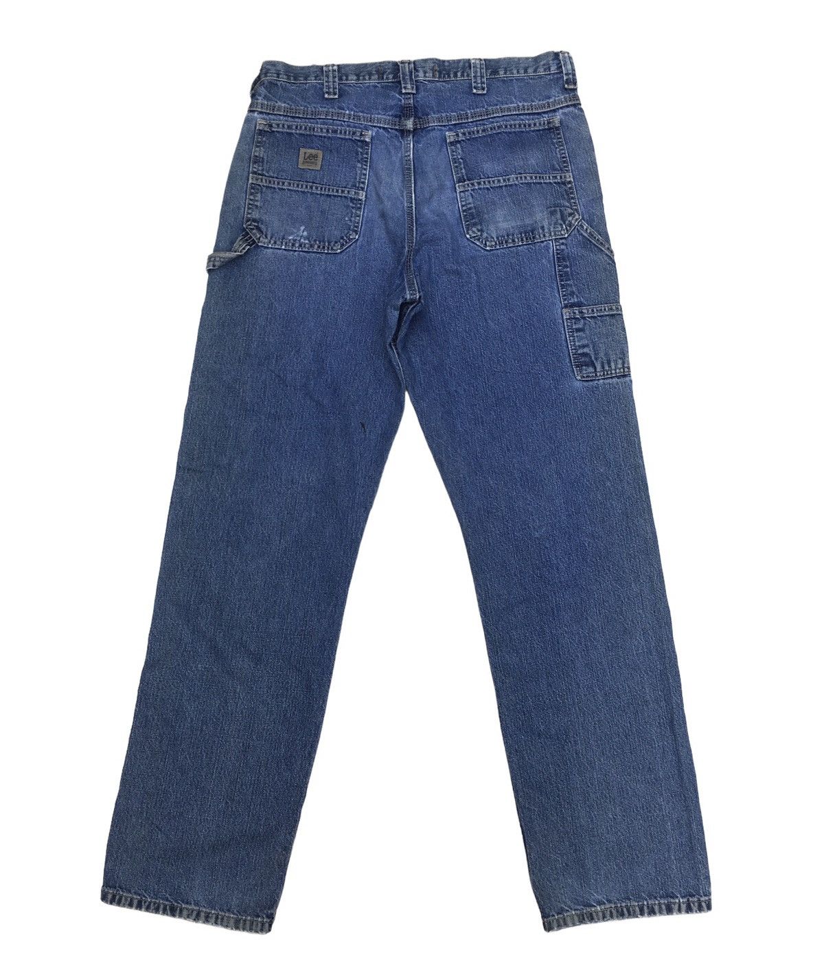 image of Crazy Vintage Lee Dungarees Carpenter Baggy Jeans Wide Leg in Blue, Men's (Size 34)