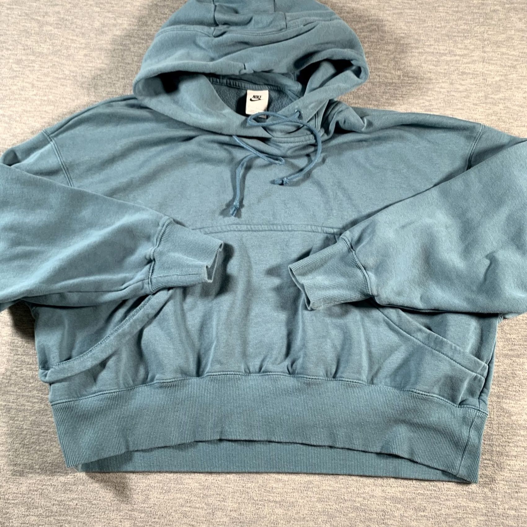Nike Nike Hoodie Womens Large Pullover Fleece Kangaroo Pocket Drawstring Athletic - Blue Size S / US 4 / IT 40 - 3 Thumbnail