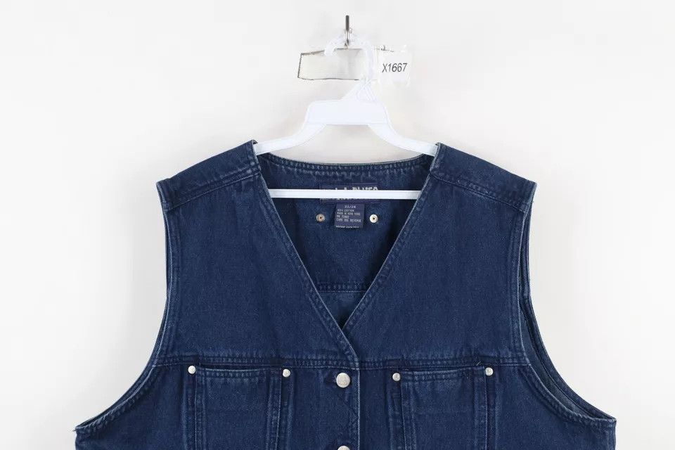 Vintage Vintage 90s Streetwear Denim Jean Vest Jacket Blue Size 3XL / US 20-22 - 2 Thumbnail