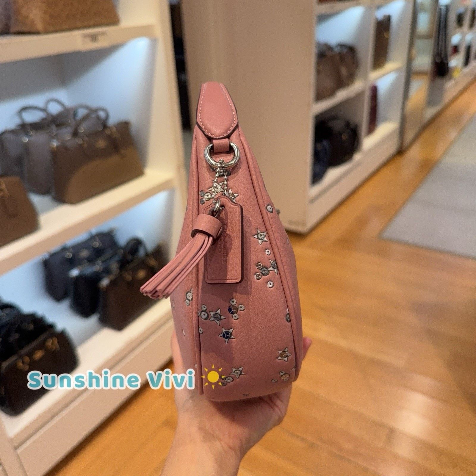 Coach NWT Coach Carmen Mini Crossbody Bag Star CCE63 DUSTY PINK Size ONE SIZE - 7 Thumbnail