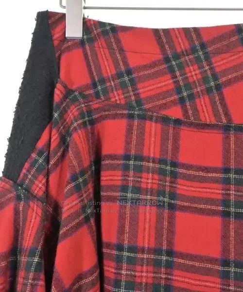 Comme des Garcons Comme des Garcons size M Red vintage tartan pieced skirt Size 23" - 4 Thumbnail