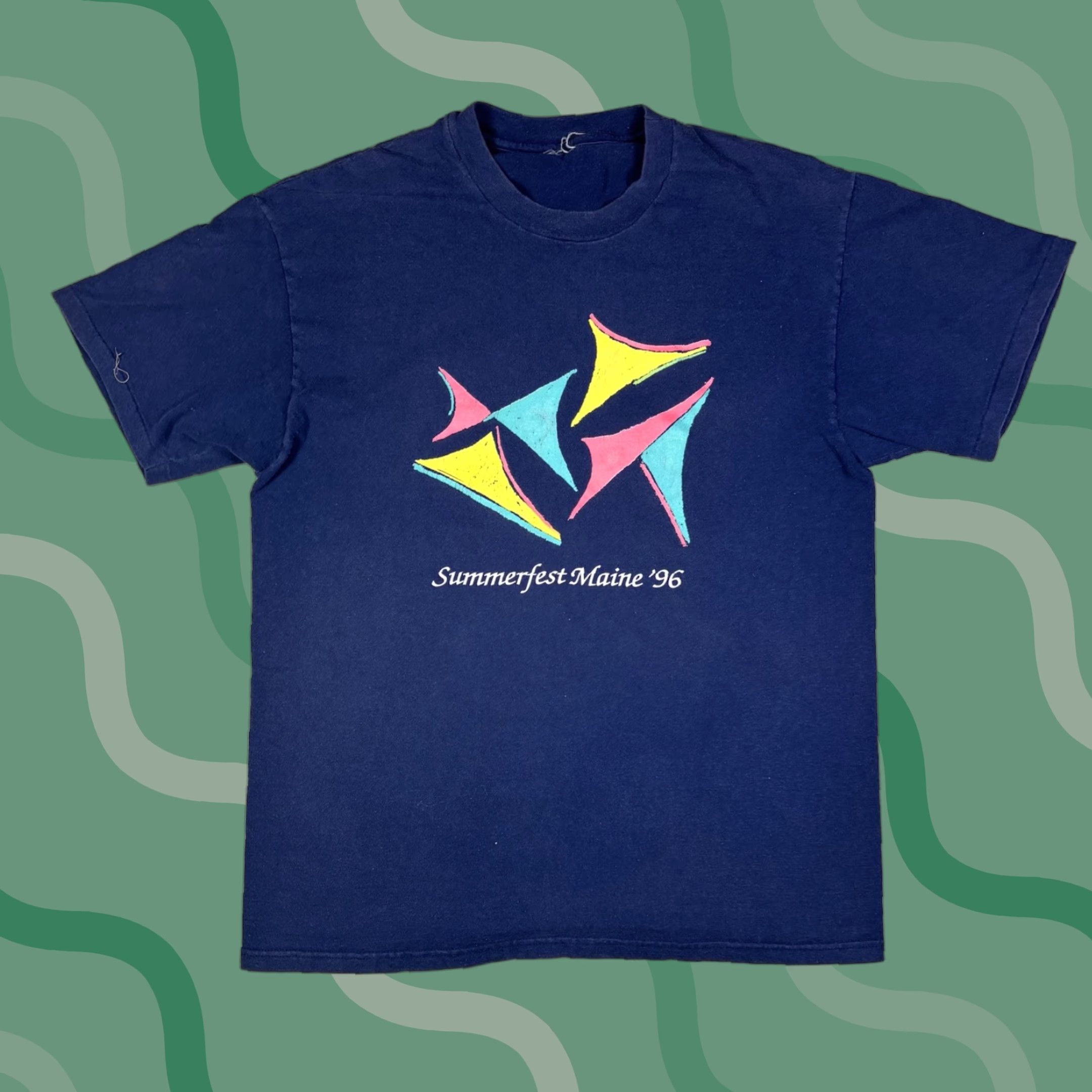 Vintage VINTAGE Summerfest Maine 96 Art Promo T Shirt Blue L Men Shirt Size US L / EU 52-54 / 3 - 1 Thumbnail