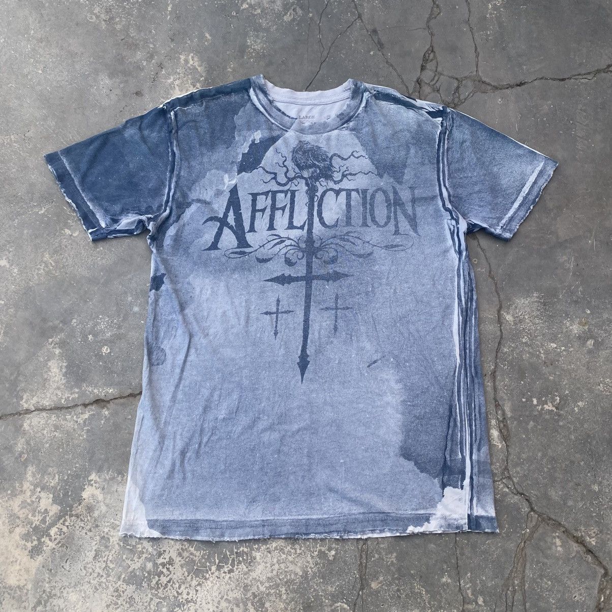 Affliction AFFLICTION Paperthin Distressed Crow tee Size US L / EU 52-54 / 3 - 1 Thumbnail
