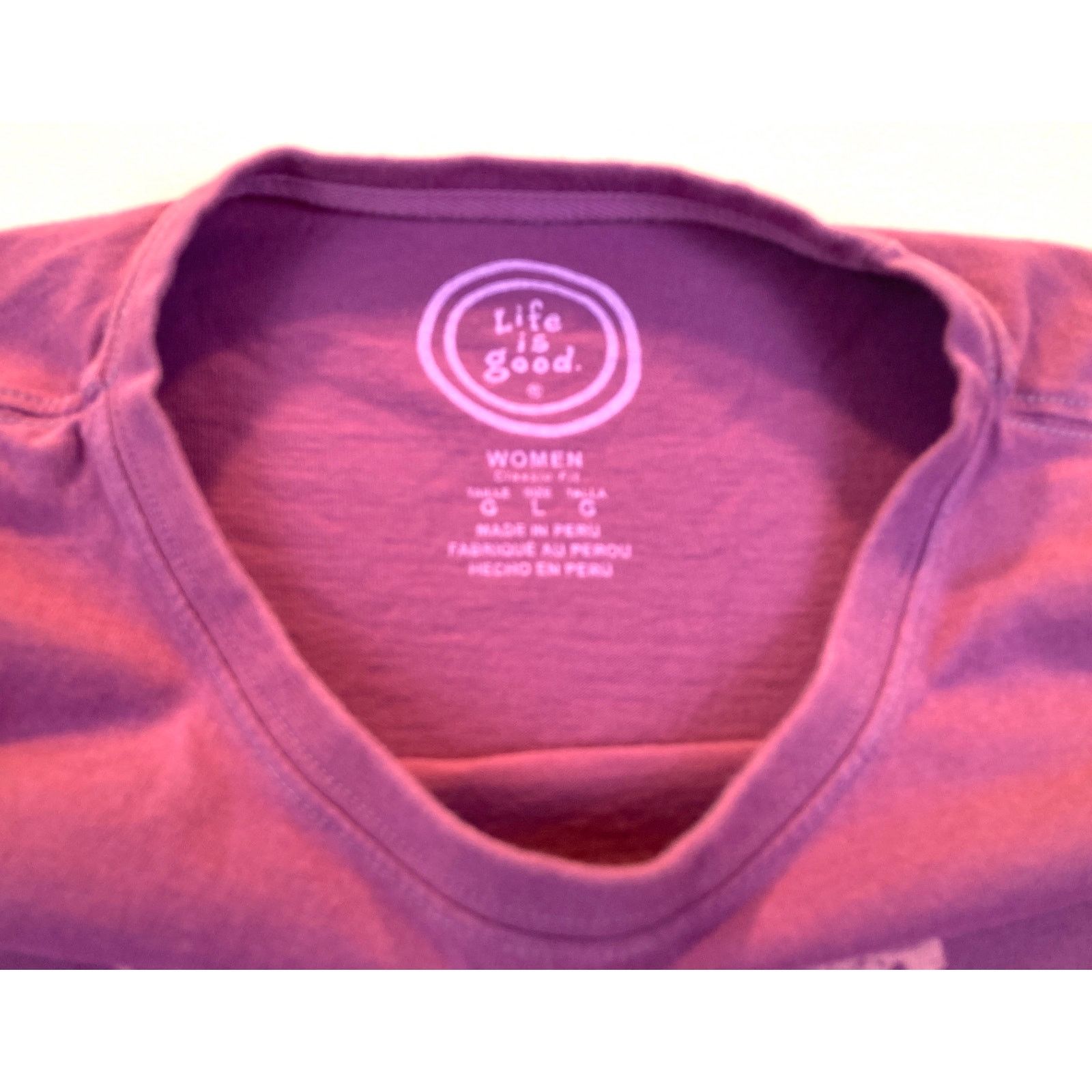 Life is Good Life is Good Social Network Purple Long Sleeve T-Shirt Large Size L / US 10 / IT 46 - 3 Thumbnail