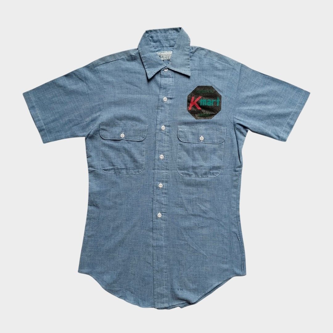 Arrow 1970's Kmart chambray work shirt Size US S / EU 44-46 / 1 - 1 Thumbnail