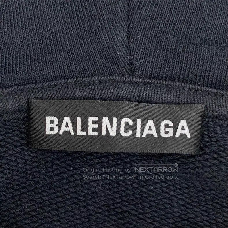 Balenciaga Balenciaga Black logo lettering wheat embroidery cotton ho Size US L / EU 52-54 / 3 - 5 Thumbnail