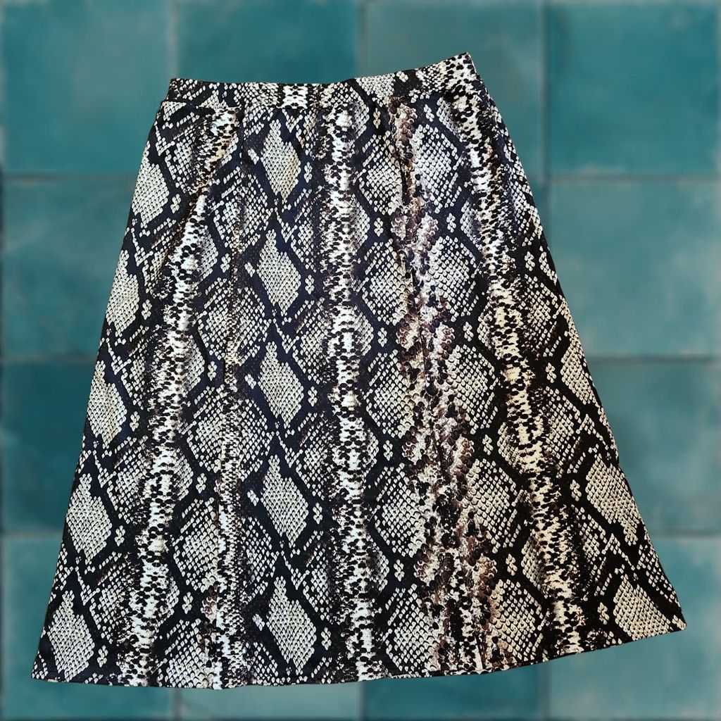 Skin Covington Womens Snake Skin Pattern Skirt - S/C - Multicolor Casual Size 28" / US 6 / IT 42 - 1 Thumbnail