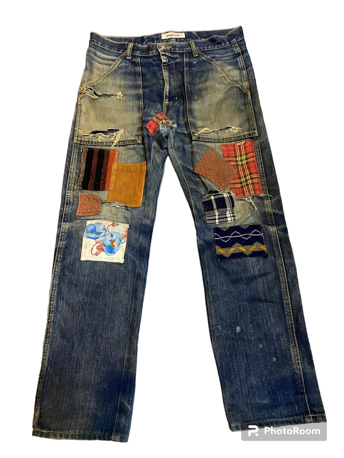 Hysteric Glamour Japanese distressed denim patchwork Size US 34 / EU 50 - 1 Thumbnail