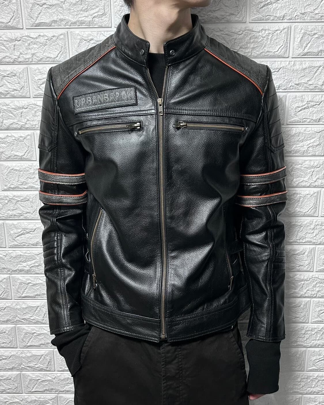 Vintage Vintage Leviathan Heavy Leather Jacket Size US L / EU 52-54 / 3 - 1 Thumbnail
