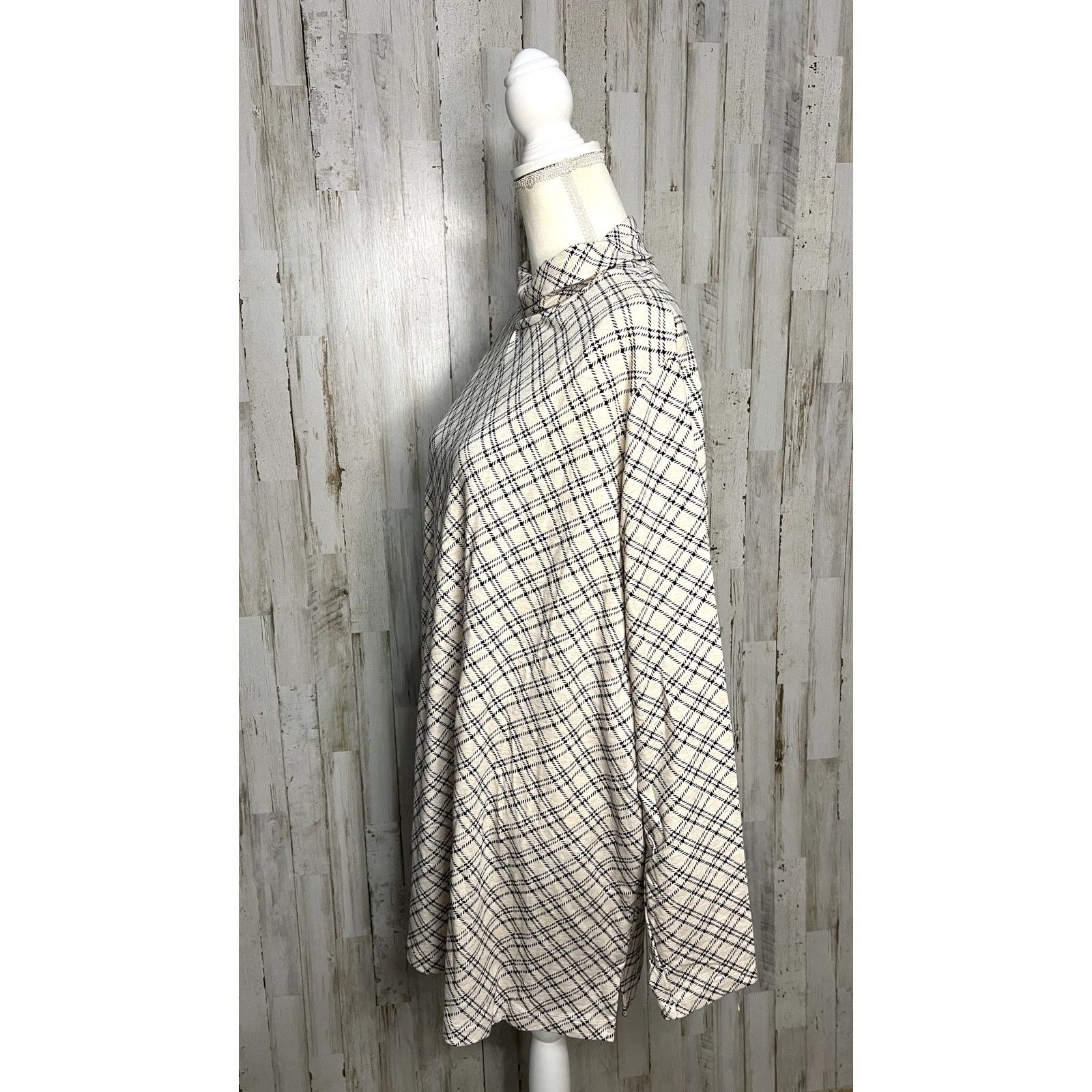 Lands' End Lands' End Women's 3XL Plaid Turtleneck Long Sleeve Blouse Size 3XL / US 20-22 - 5 Thumbnail
