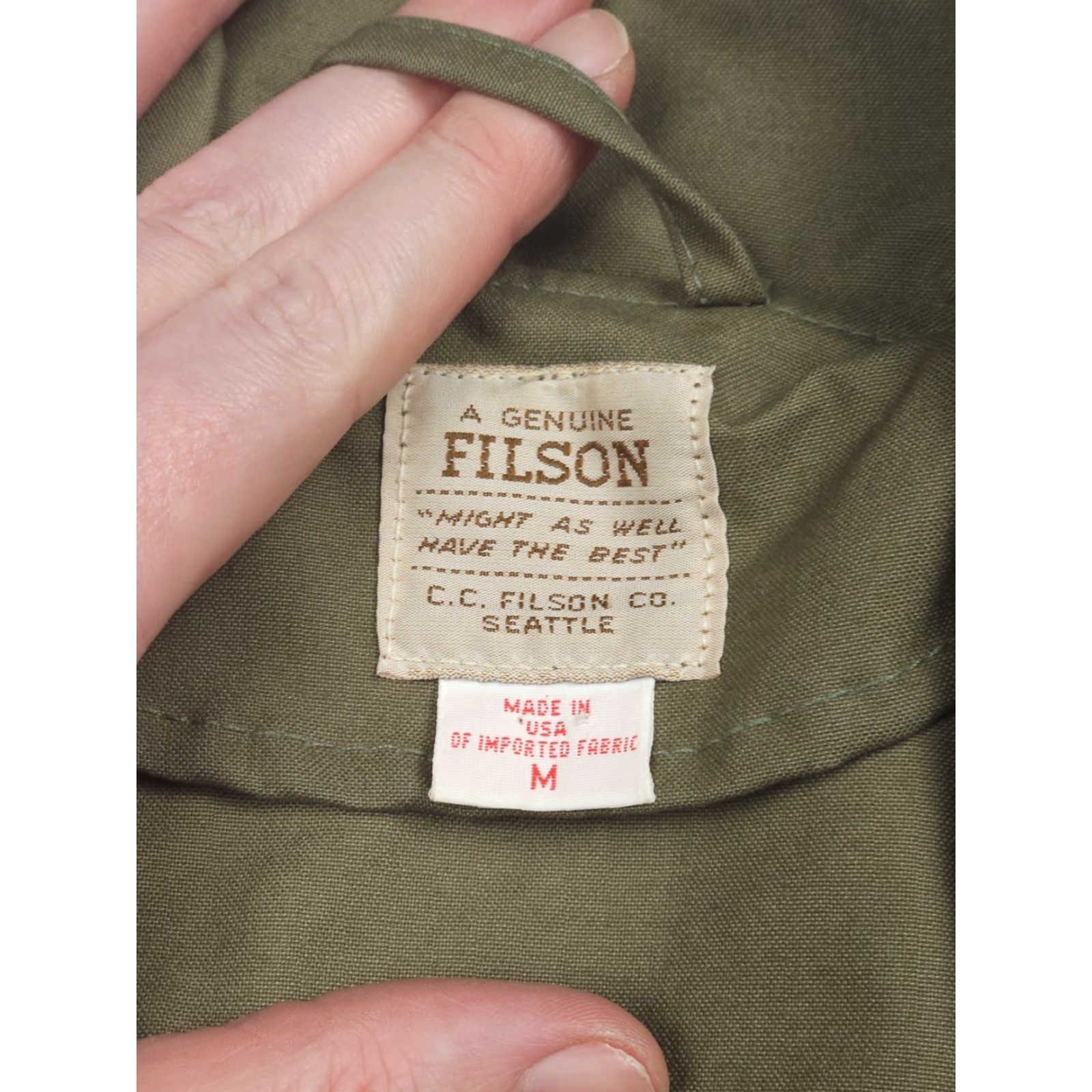 Filson VINTAGE Filson Jacket Chore Coat Women's Medium Beige Snap Pockets Cotton USA Jacket Size M / US 6-8 / IT 42-44 - 6 Thumbnail