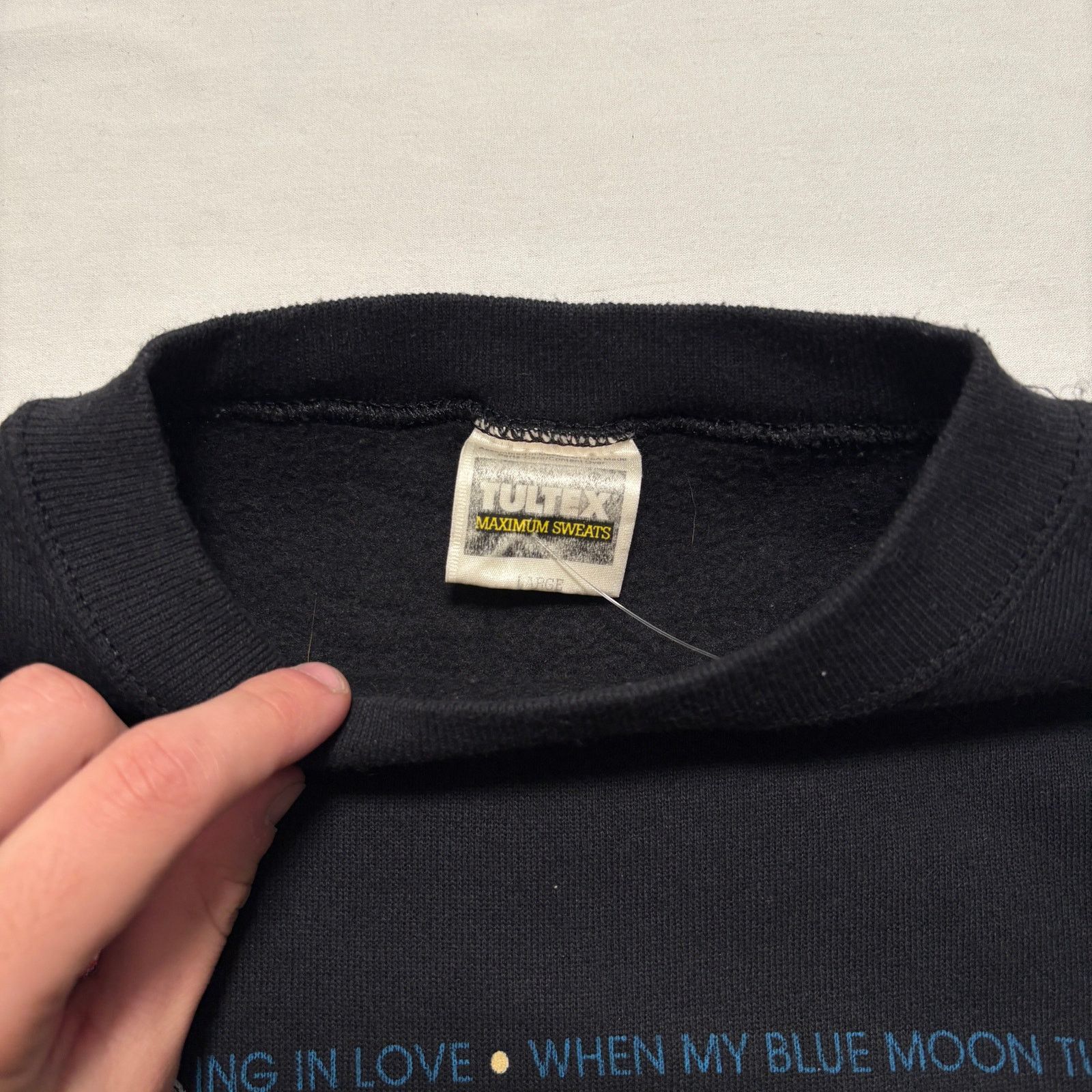 Tultex VTG 90's Elvis Presley Crewneck Pullover Sweatshirt Black L Size US L / EU 52-54 / 3 - 3 Thumbnail