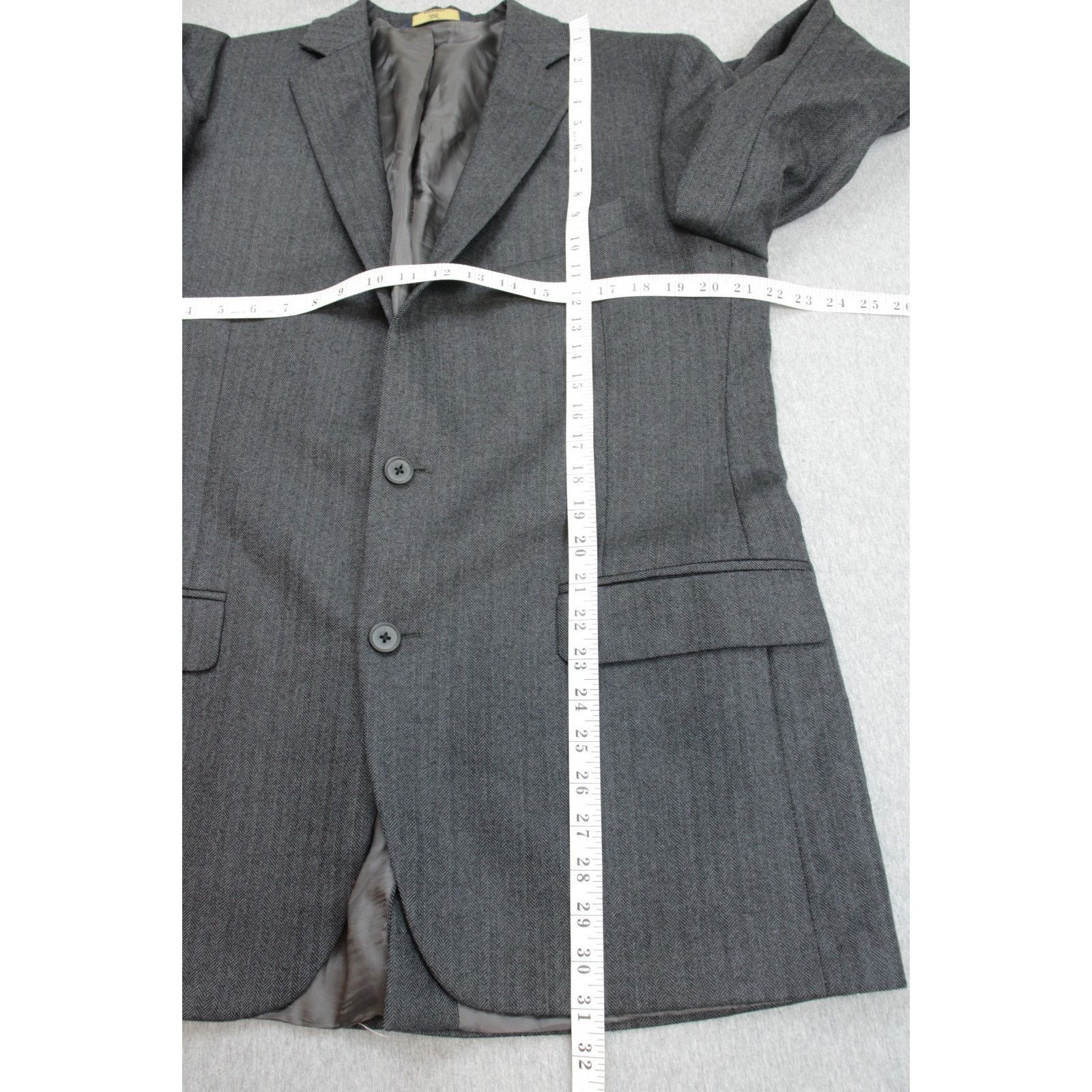 Brooks Brothers Brooks Brothers 346 Blazer Mens 42L Gray Herringbone Wool Size 42L - 10 Thumbnail