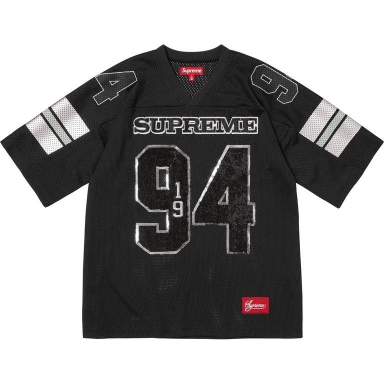 Supreme Supreme Bones Football Jersey Black | Grailed