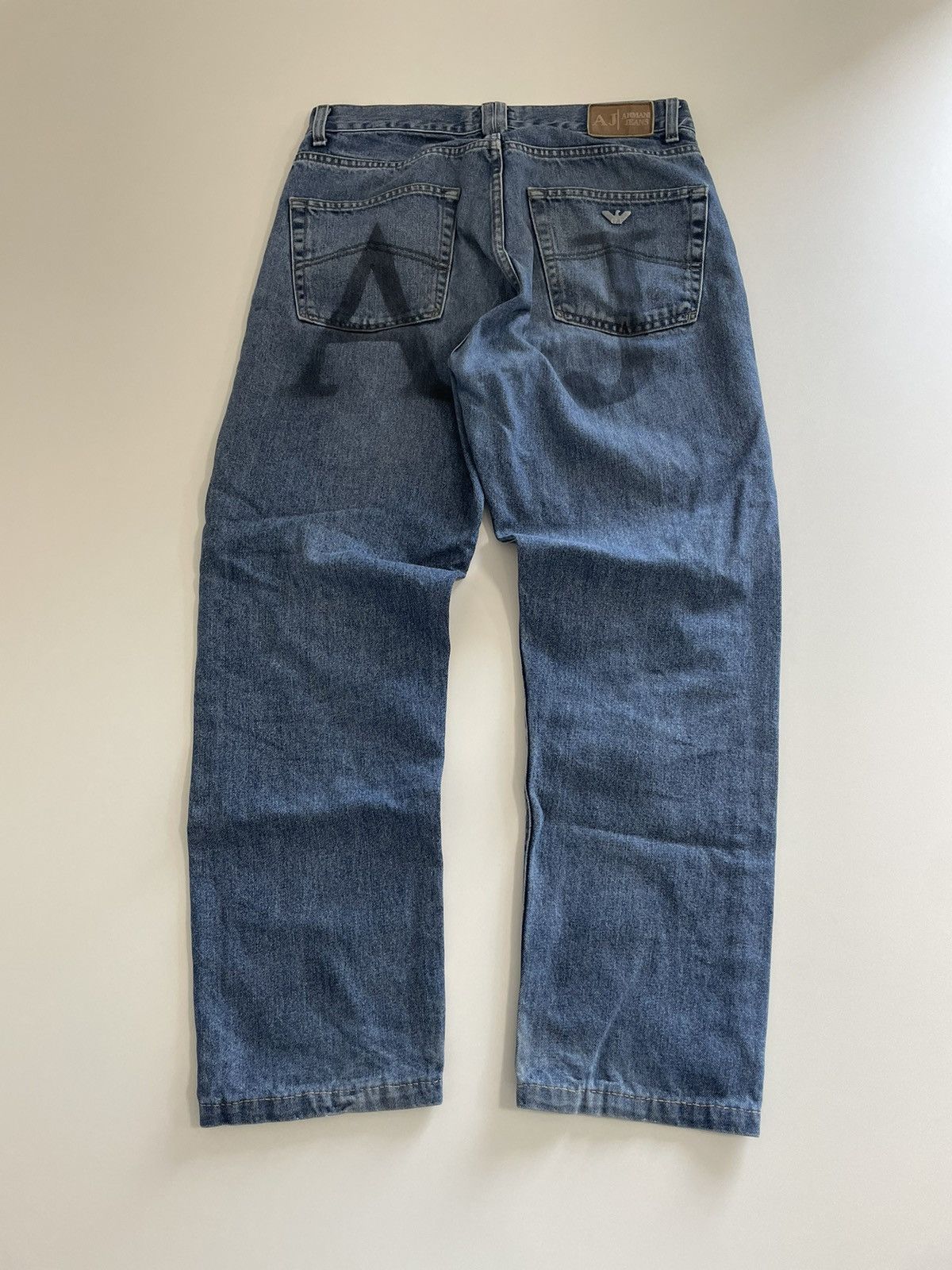 Armani × Vintage RARE EMPORIO ARMANI 90S VINTAGE FADED BIG LOGO 